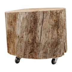 Tree Trunk-Tisch auf Rädern
