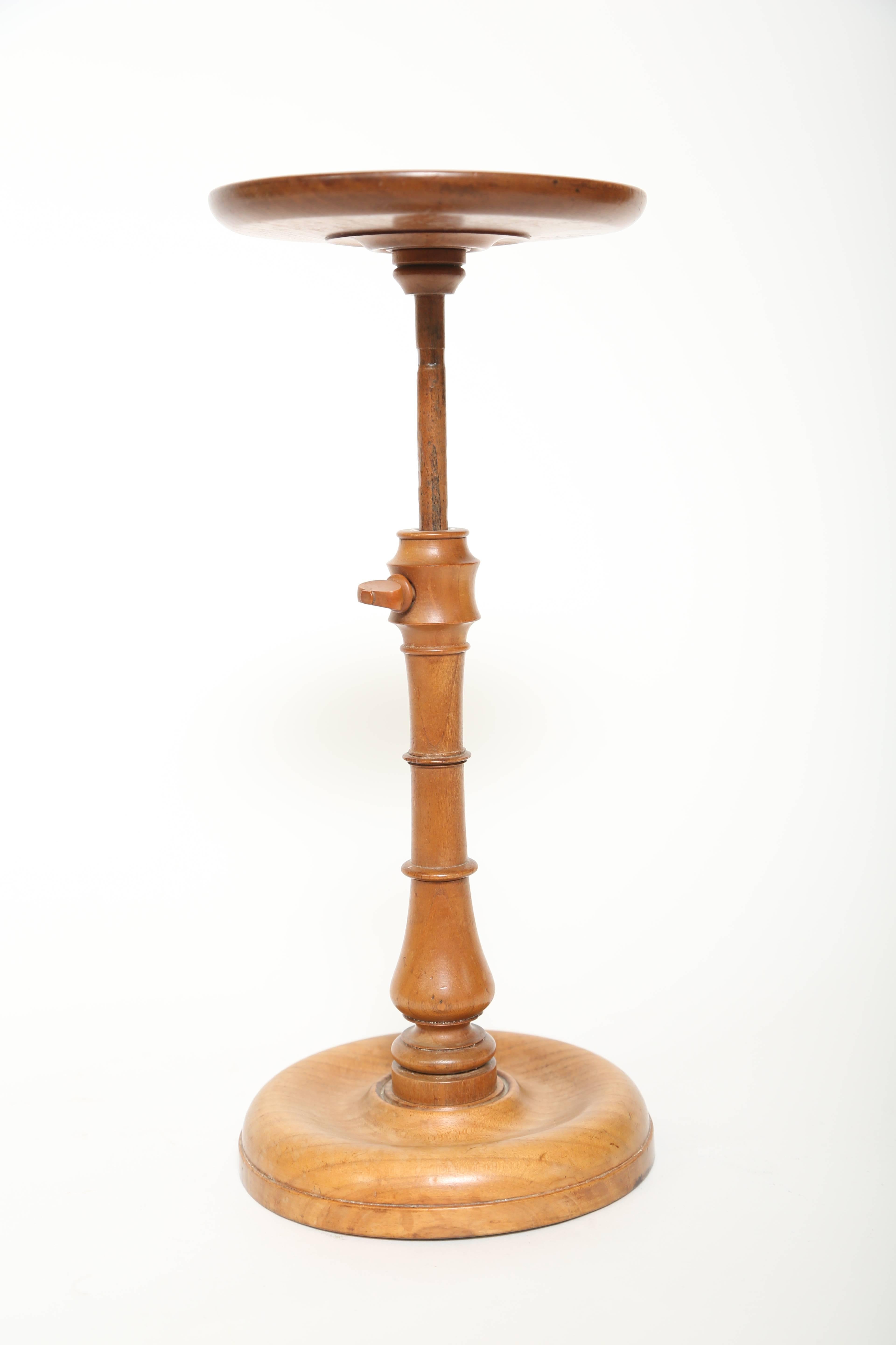 Regency Treen Candle Stand, Hand Lathe Turned English 19th Century