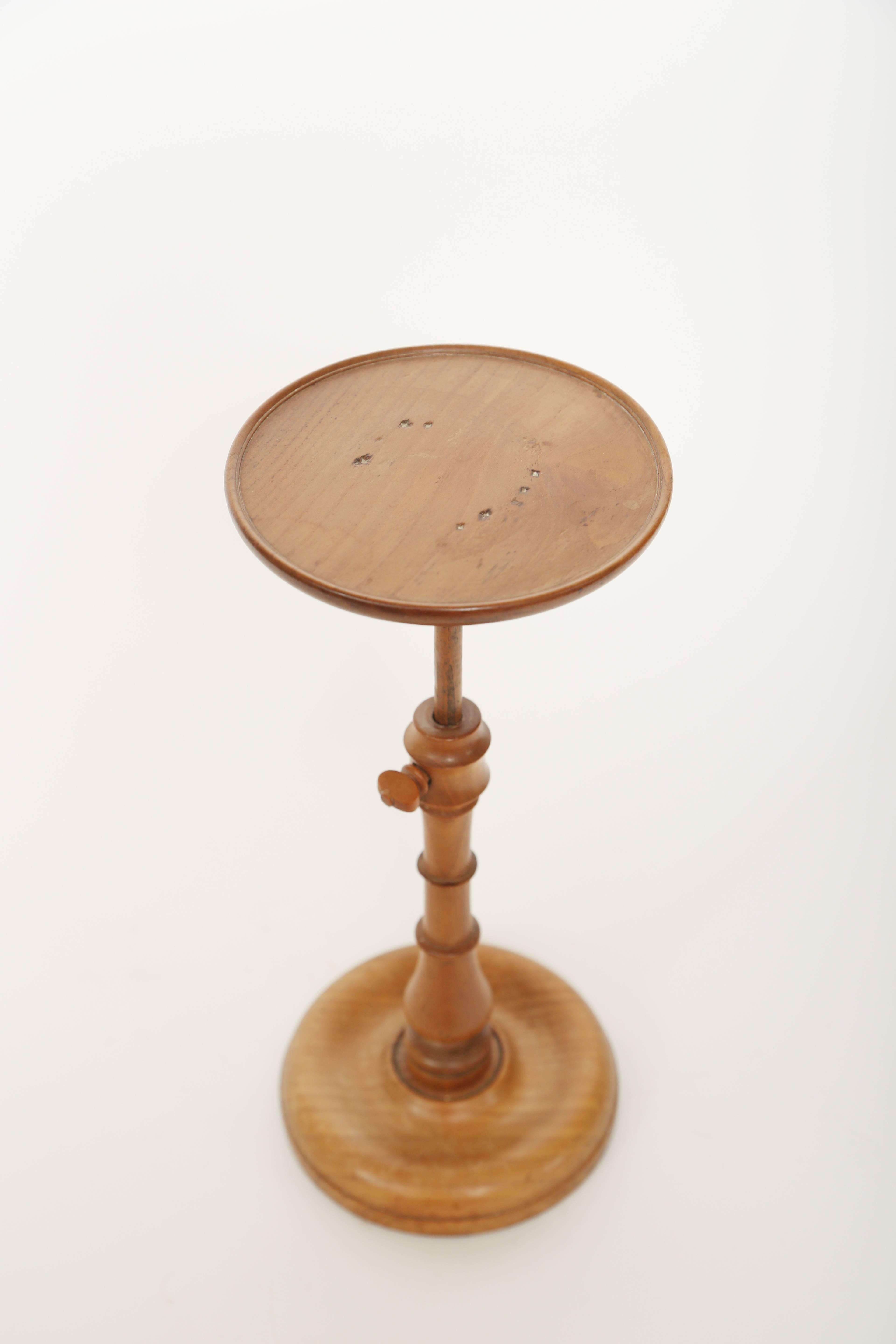 Scottish Treen Candle Stand, Hand Lathe Turned English 19th Century