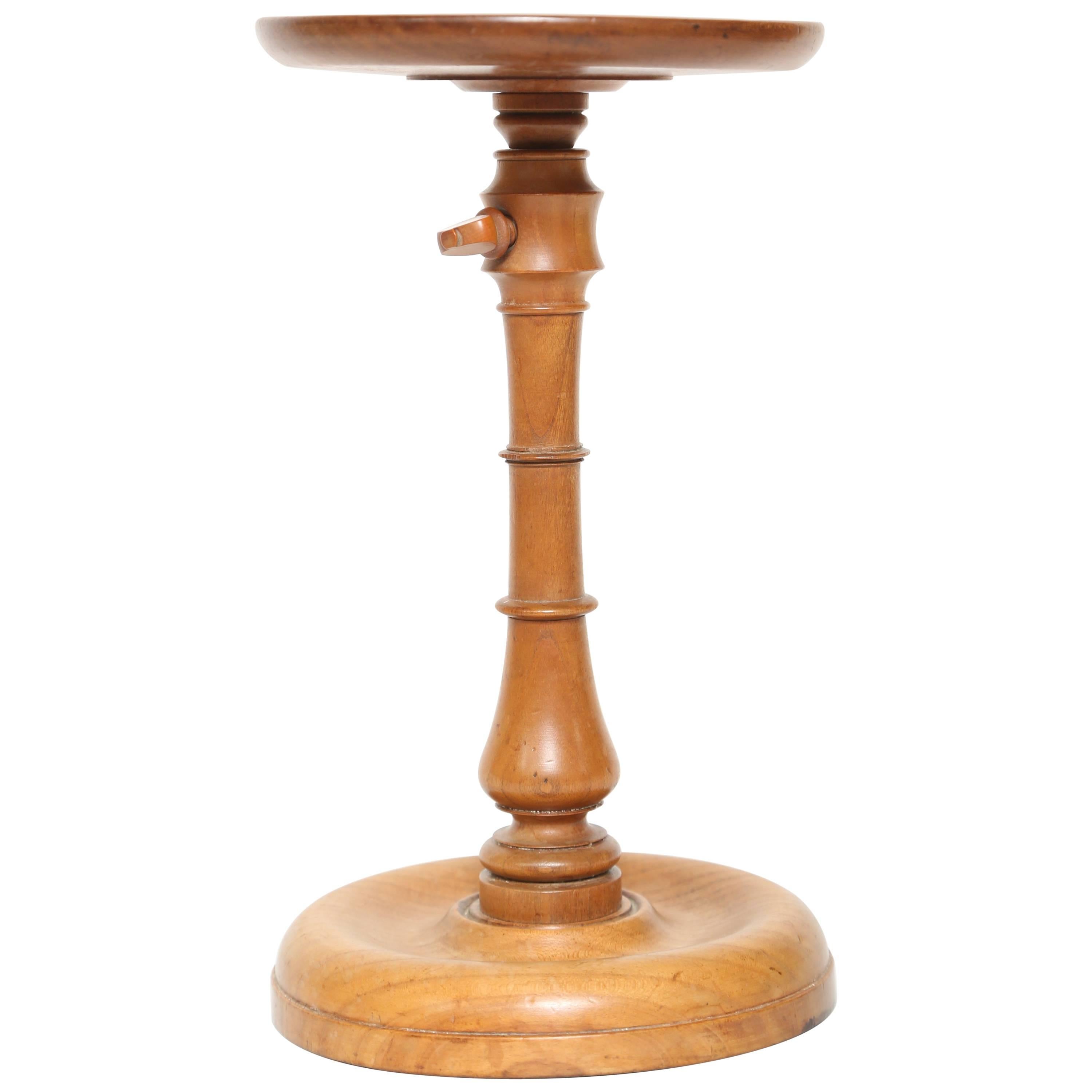 Treen Candle Stand, Hand Lathe Turned English 19th Century