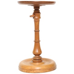  Hand Lathe Turned Treen Candle Stand,  English 19th Century