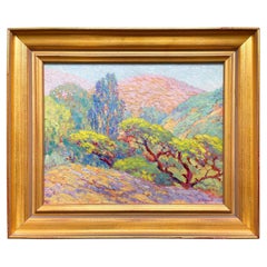 Antique "Trees, " Vivid California Impressionist Painting by Edwin James Pond, Oakland
