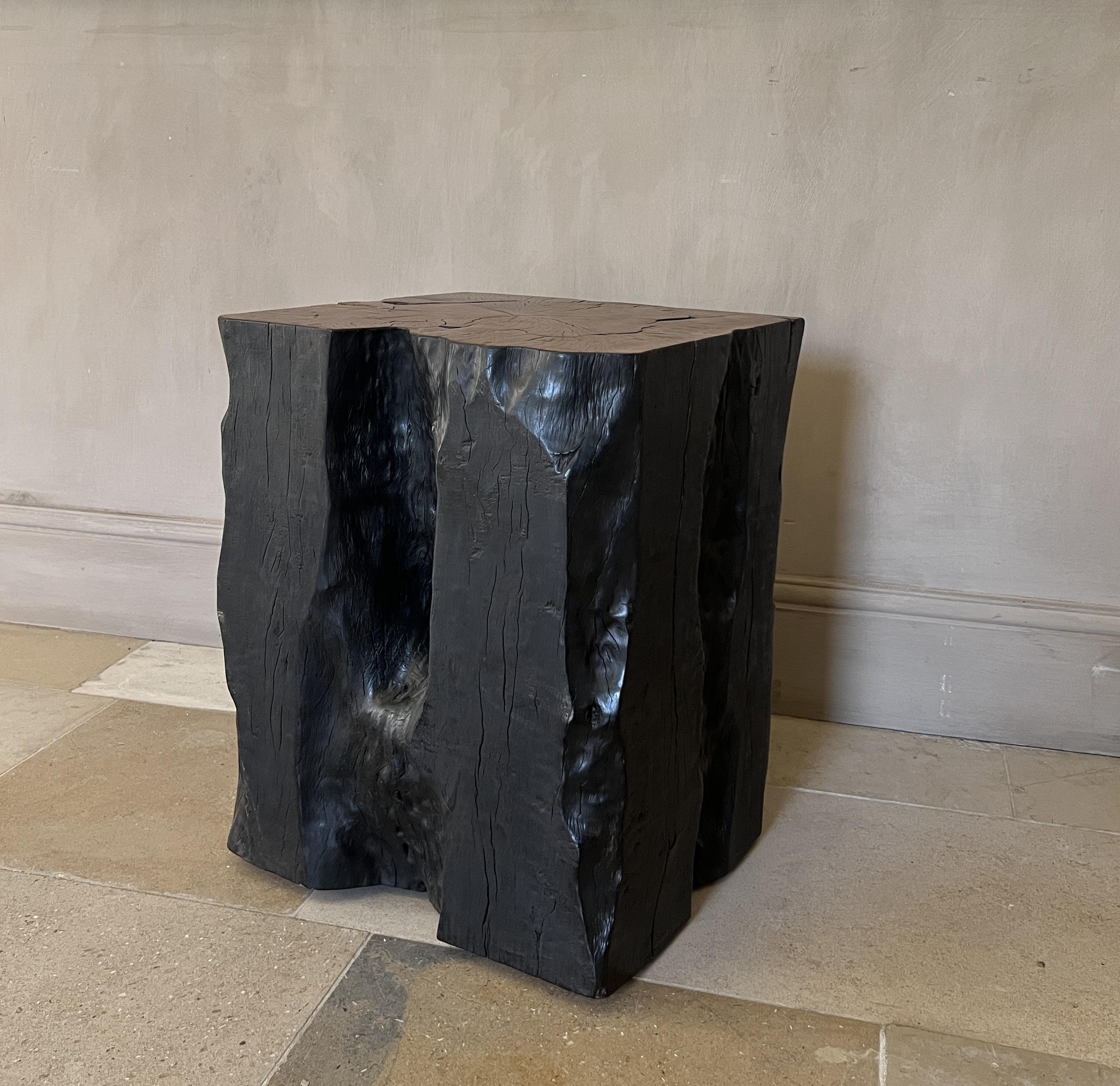 Belge Table latérale organique Treestump en vente