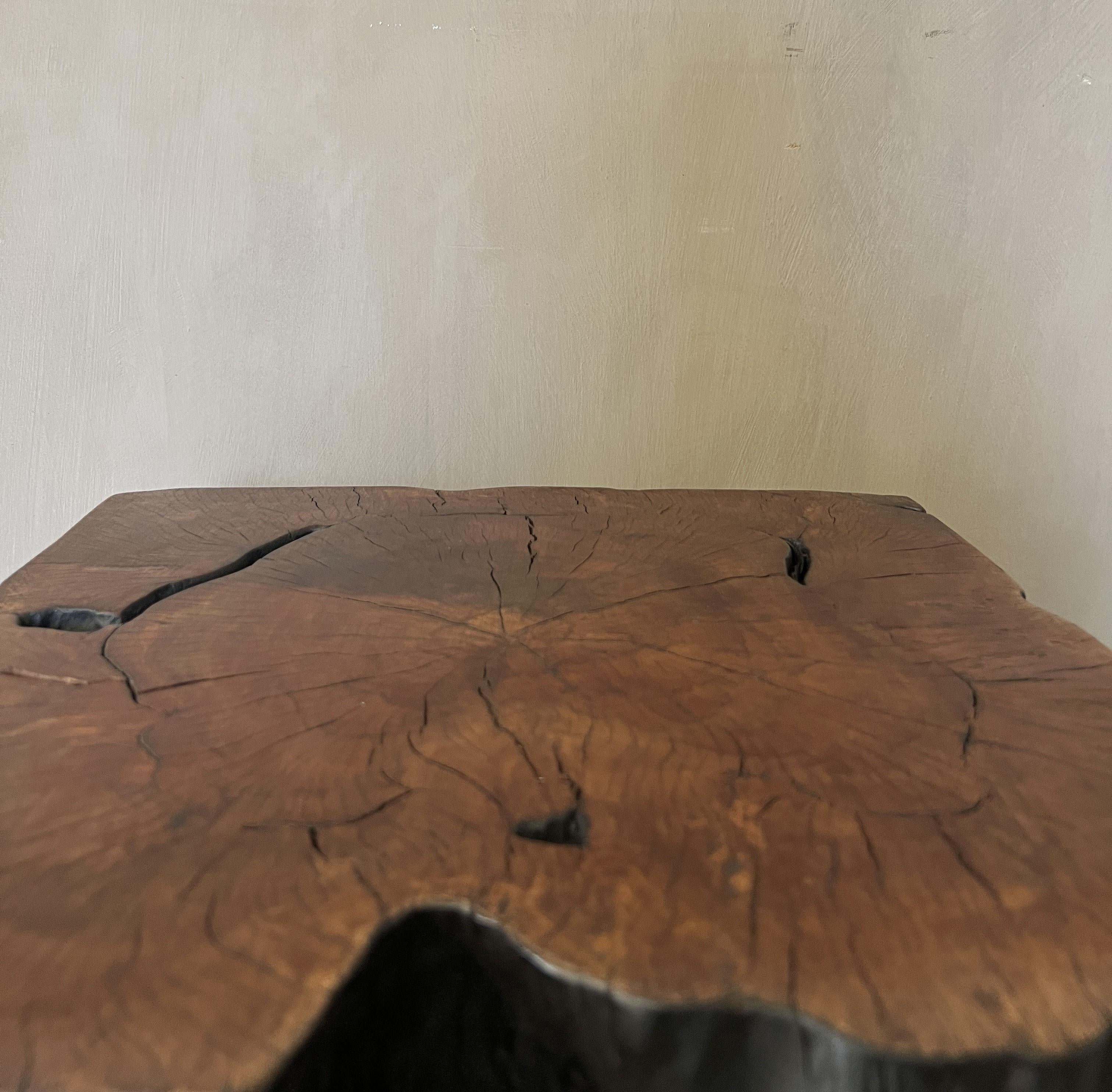 Fait main Table latérale organique Treestump en vente