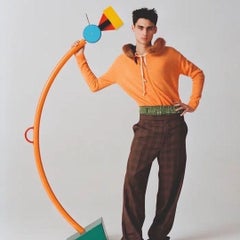Treetops Painted metal floor lamp by Memphis, Ettore Sottsass