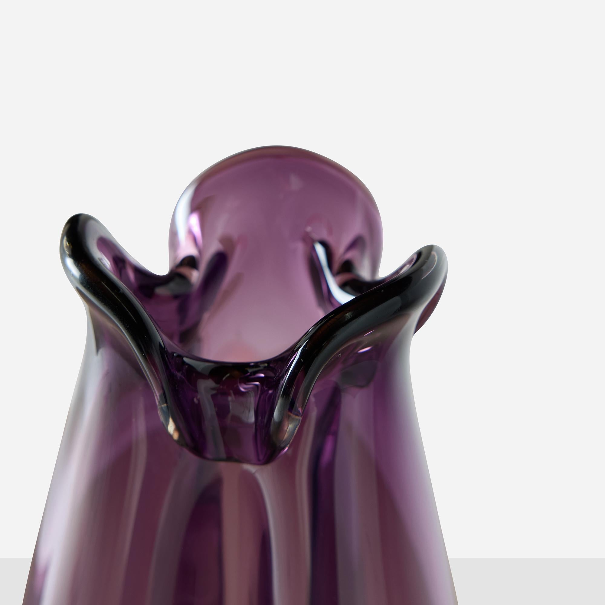 Vase en verre Treflojet par Per Lütken pour Holmegaard en vente 2