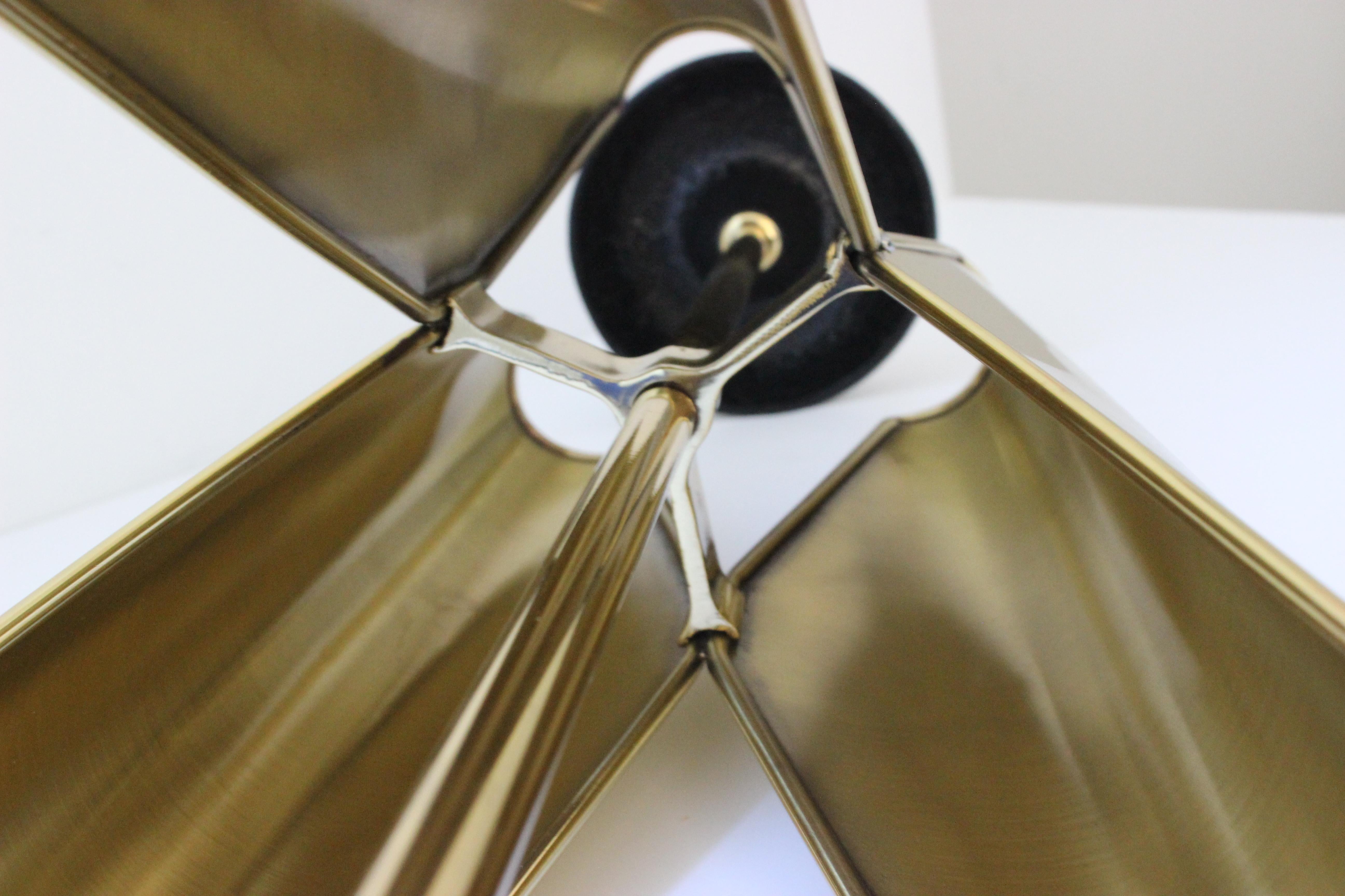 Trefoil Form Brass Umbrella Holder For Sale 2