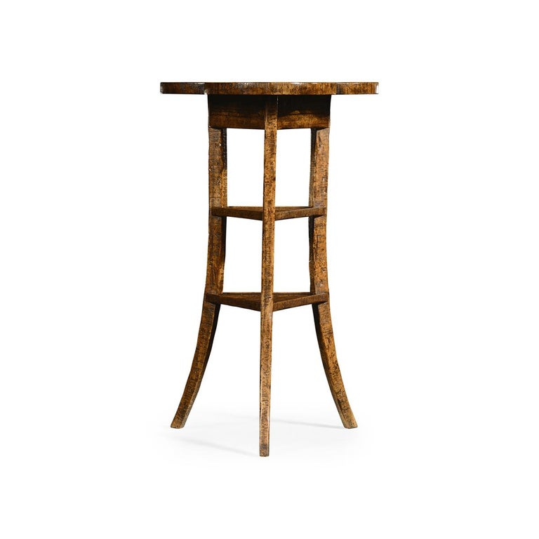 Trefoil ThreeTier Side Table Country Walnut For Sale at 1stDibs