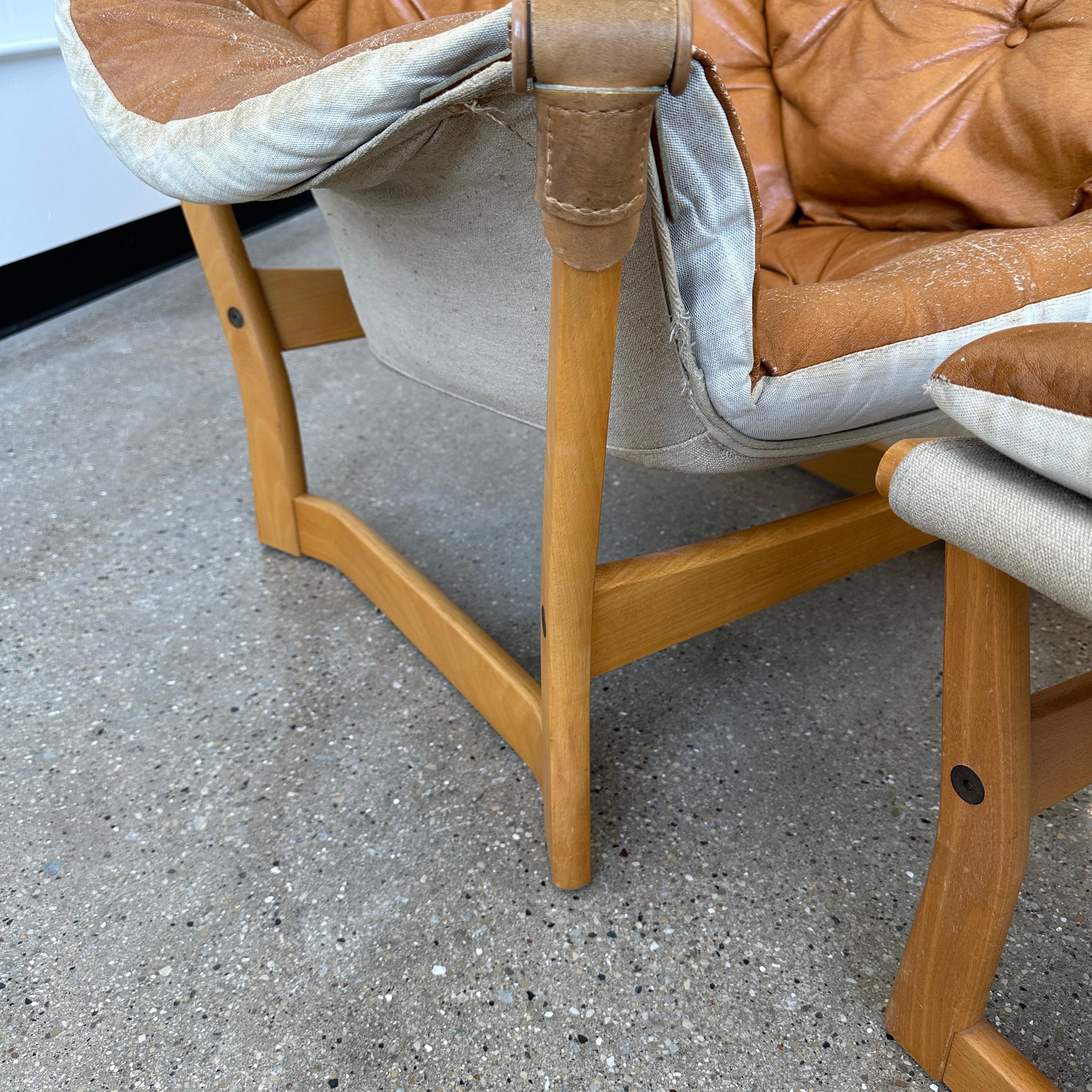 Trega Lounge Chair & Ottoman by Tormod Alnaes for Sørliemøbler For Sale 3