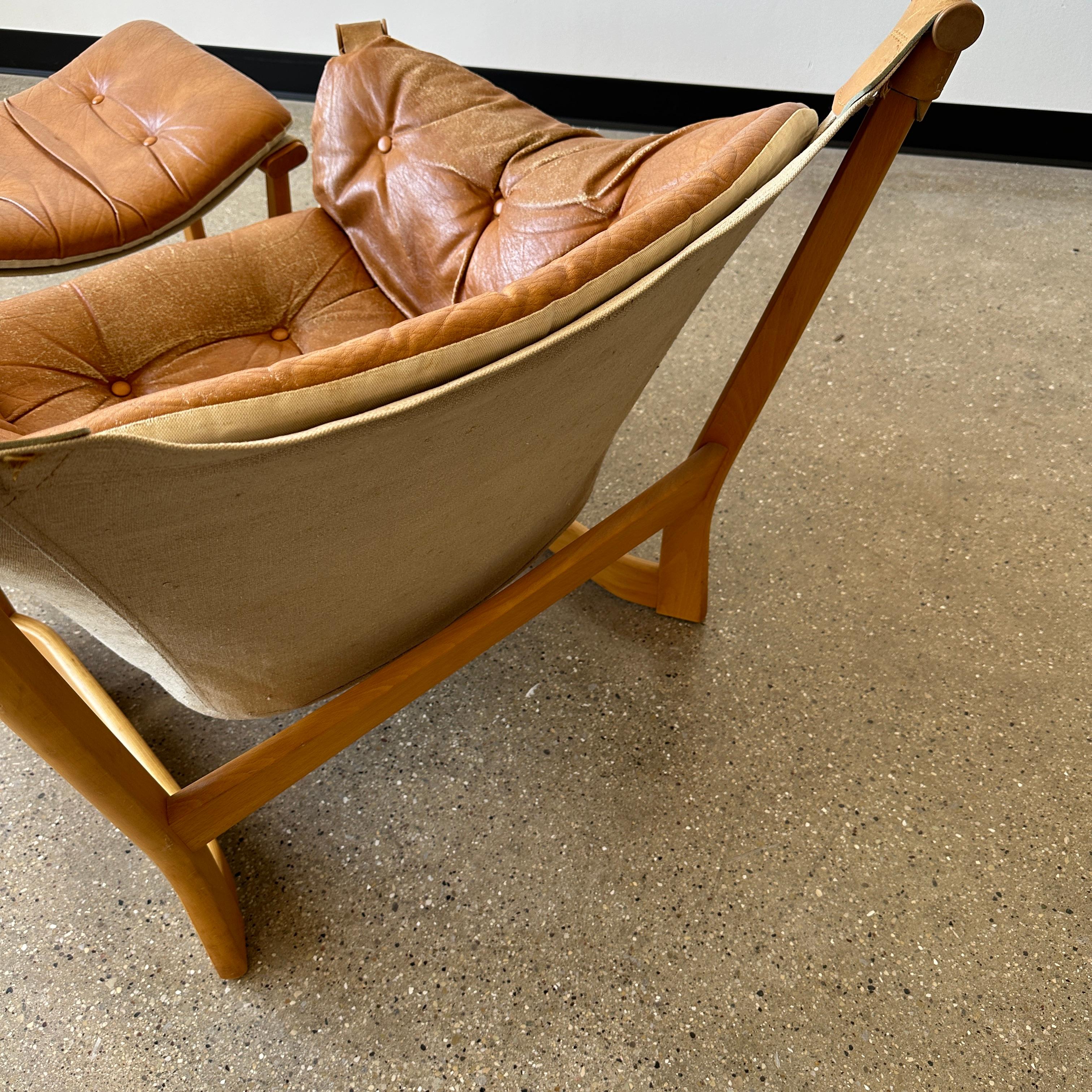 Trega Lounge Chair & Ottoman by Tormod Alnaes for Sørliemøbler For Sale 1
