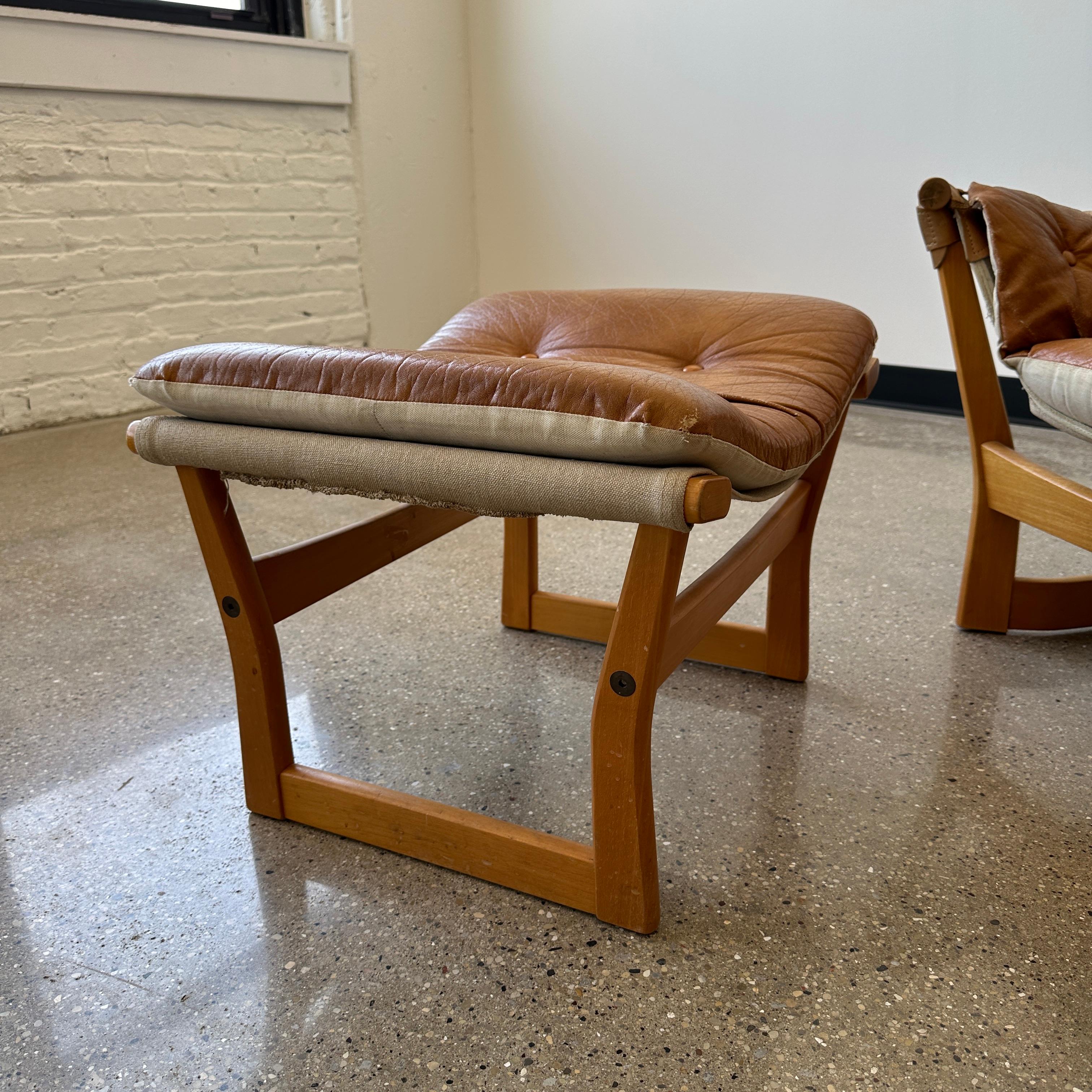 Trega Lounge Chair & Ottoman by Tormod Alnaes for Sørliemøbler For Sale 2