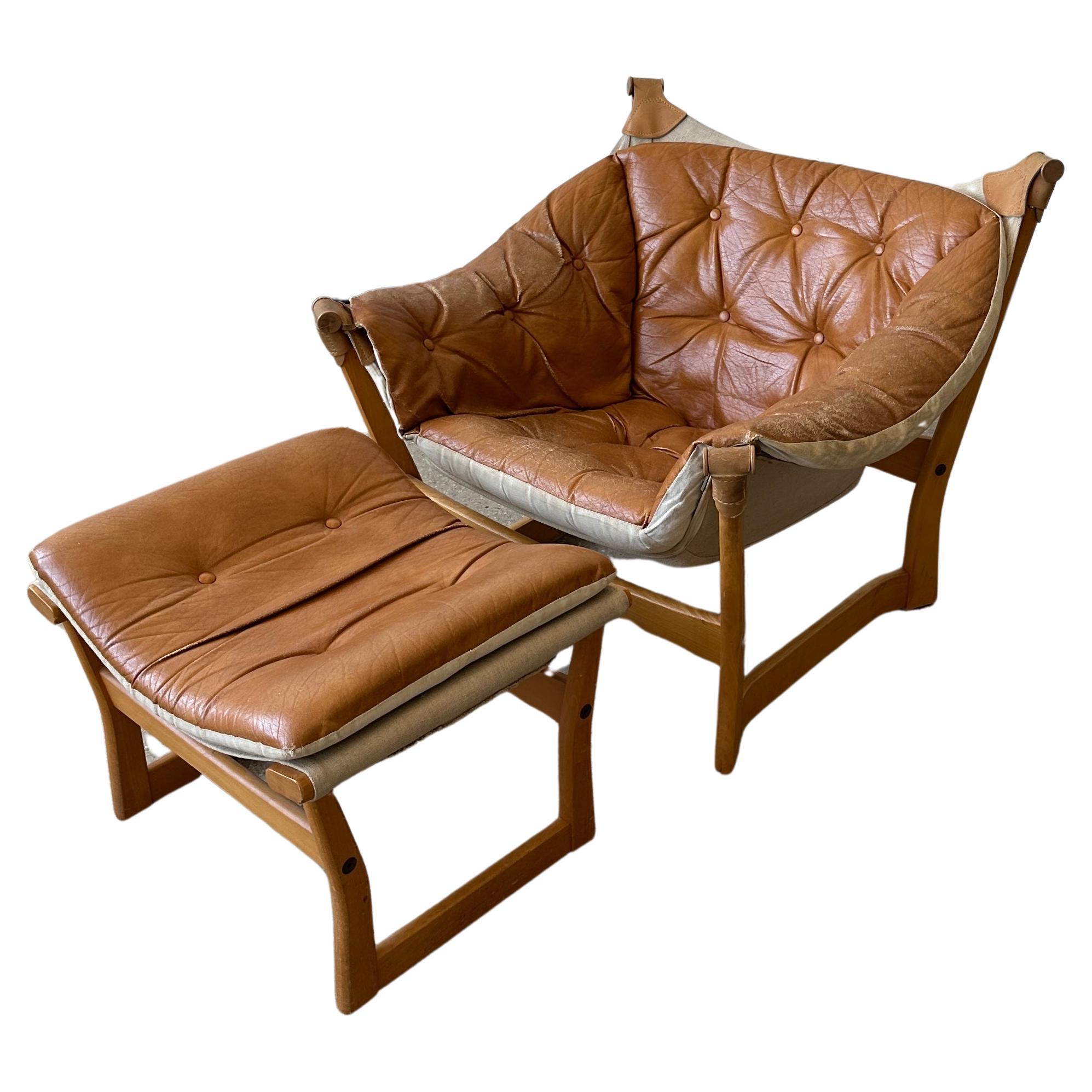 Trega Lounge Chair & Ottoman von Tormod Alnaes für Sørliemøbler im Angebot