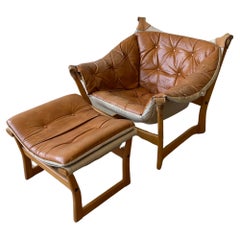 Vintage Trega Lounge Chair & Ottoman by Tormod Alnaes for Sørliemøbler