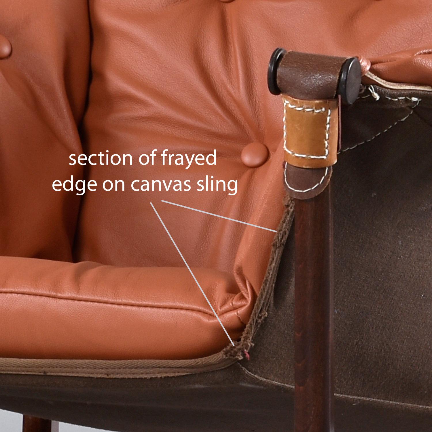 Trega Rosewood Leather Sling Lounge Chair by Tormod Alnaes for Sørlie Møbler 5