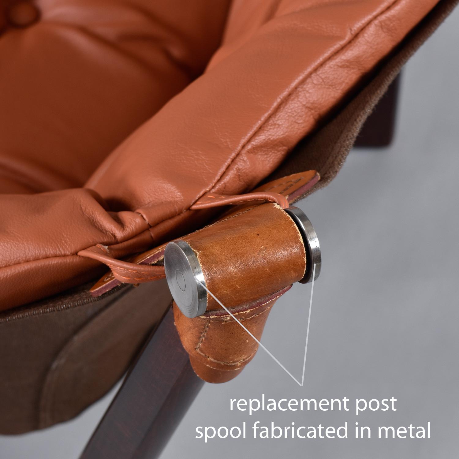 Trega Rosewood Leather Sling Lounge Chair by Tormod Alnaes for Sørlie Møbler 6