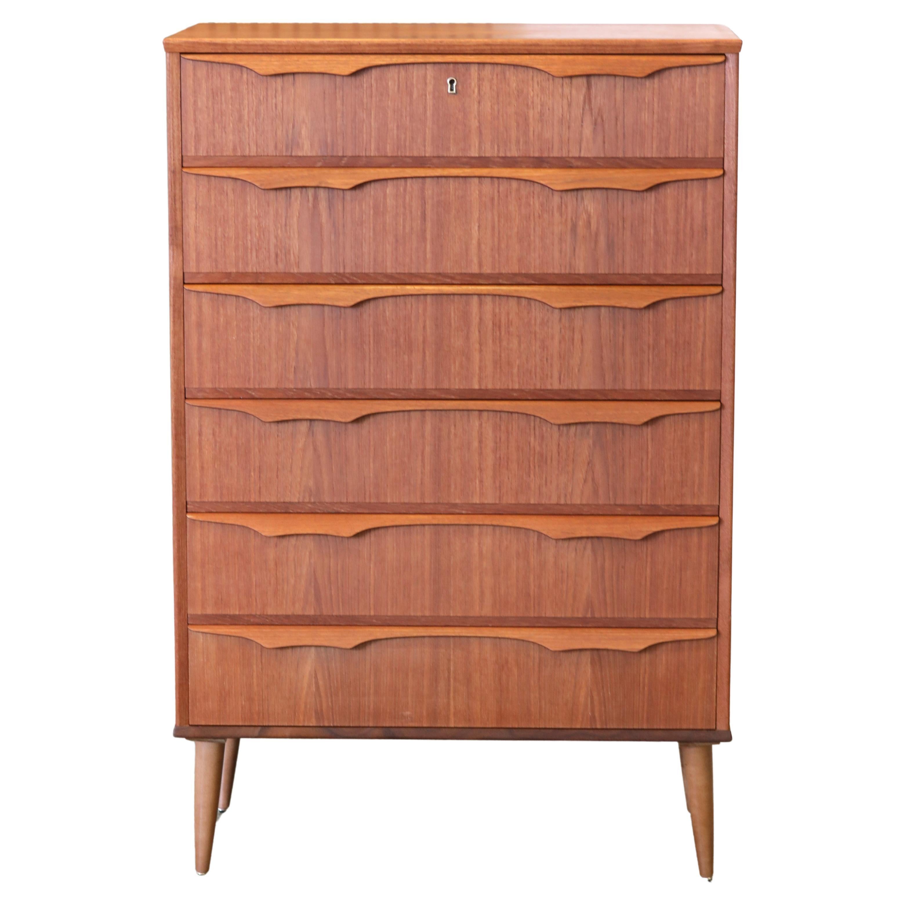  Trekanten Denmark chest of drawers in teak with six drawers 60s