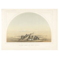 Antique Trekking Through the Colorado Desert with Signal Mountain in the Distance, 1856