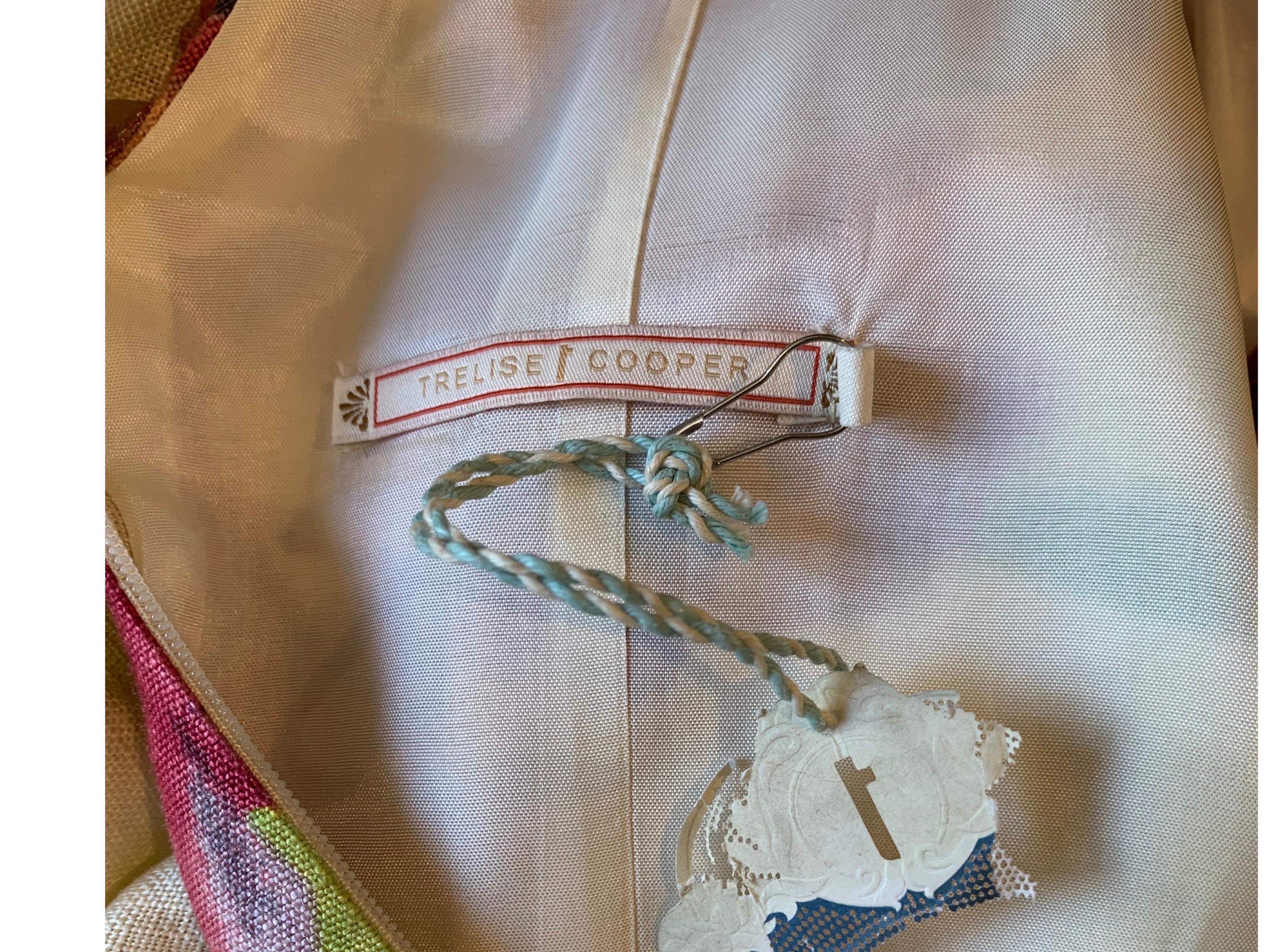 Trelise Cooper Stone Embellished Draped Floral Linen Dress NWT Size 6 3