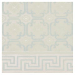 Trellis Modern Rug with Greek Key Border "Aster Tress" by Doris Leslie Blau