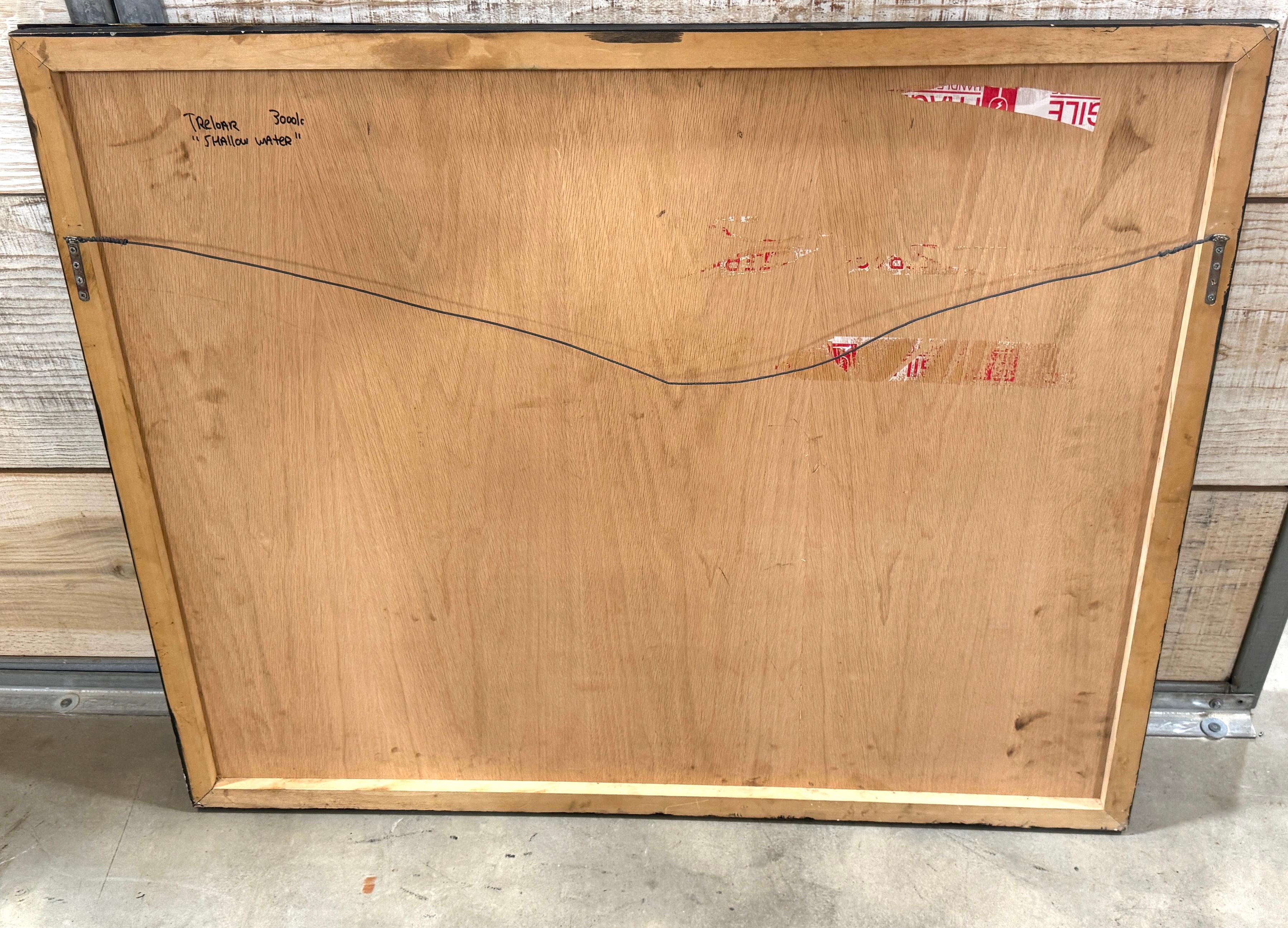 Treloar, Shallow Water, panneau de cuivre patiné au vert-de-gris, A.I.C., 36