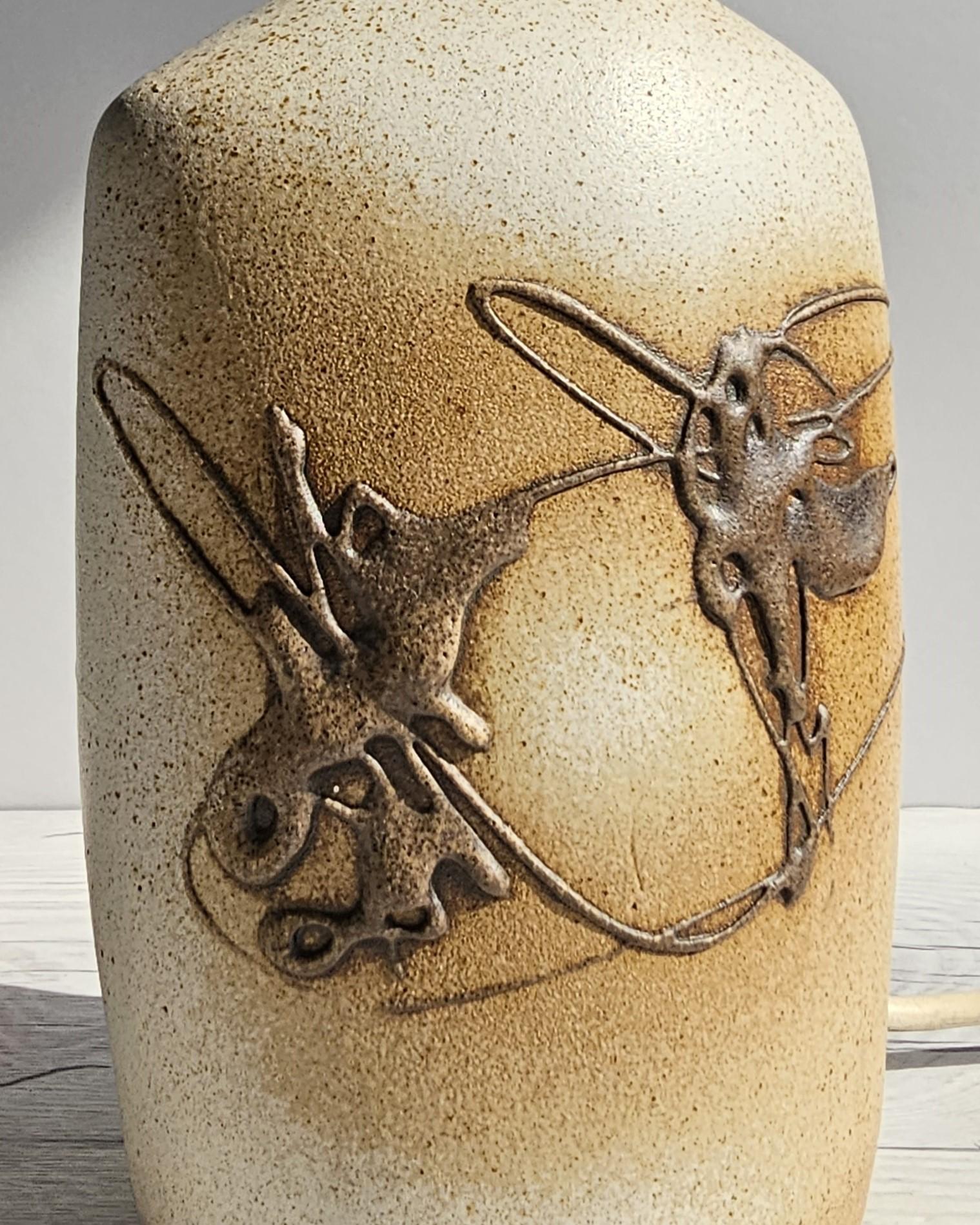British Tremaen Studio, Gwarra Series, Sculptural Ceramic Lamp Base, 1974-80
