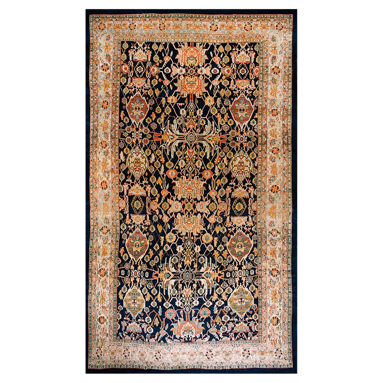 Persischer Bibikabad-Teppich aus dem 19. Jahrhundert ( 11
4" x 19
8" - 345 x 599")