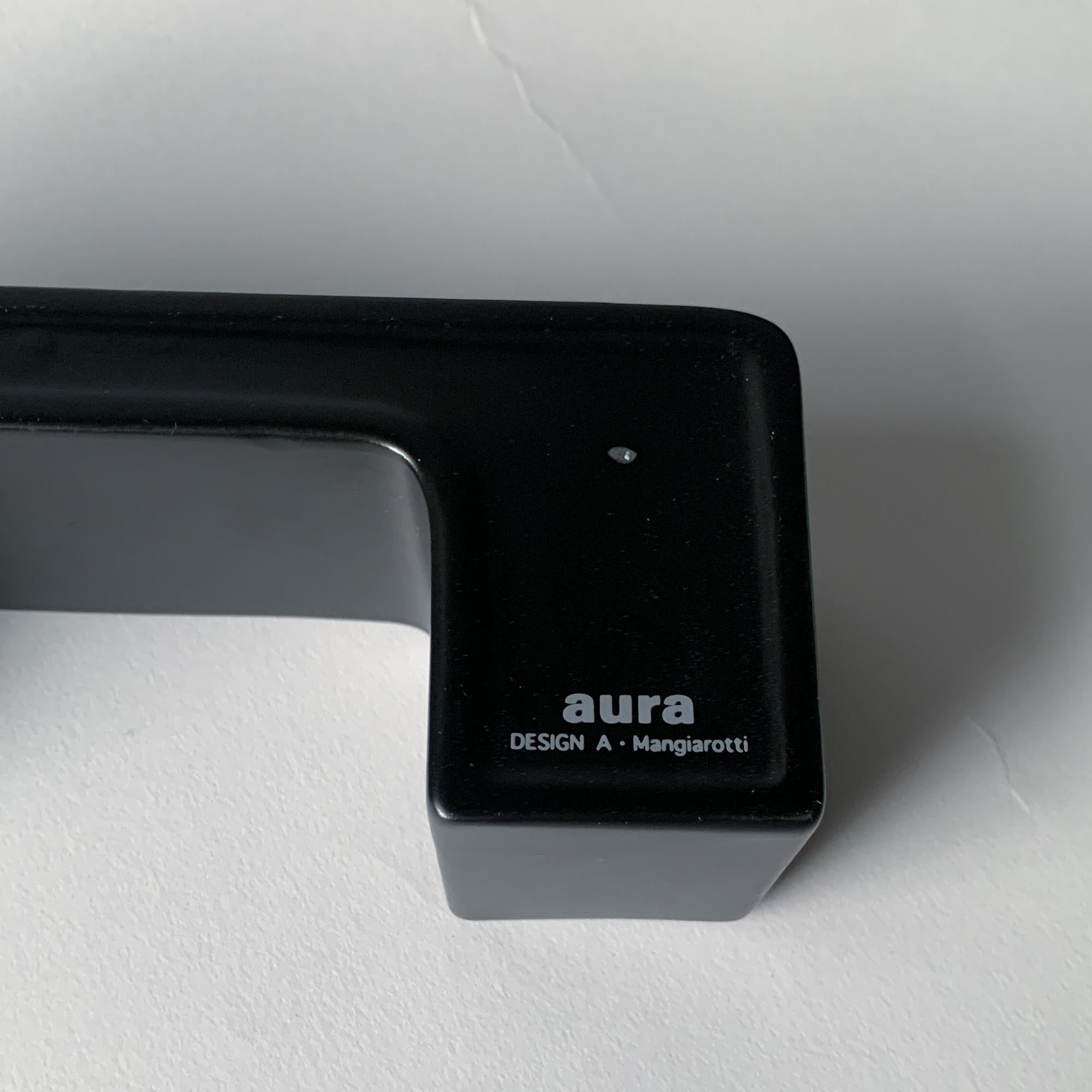 Jarrón Tremiti cuadrado negro Angelo Mangiarotti Edición Aura en venta 2