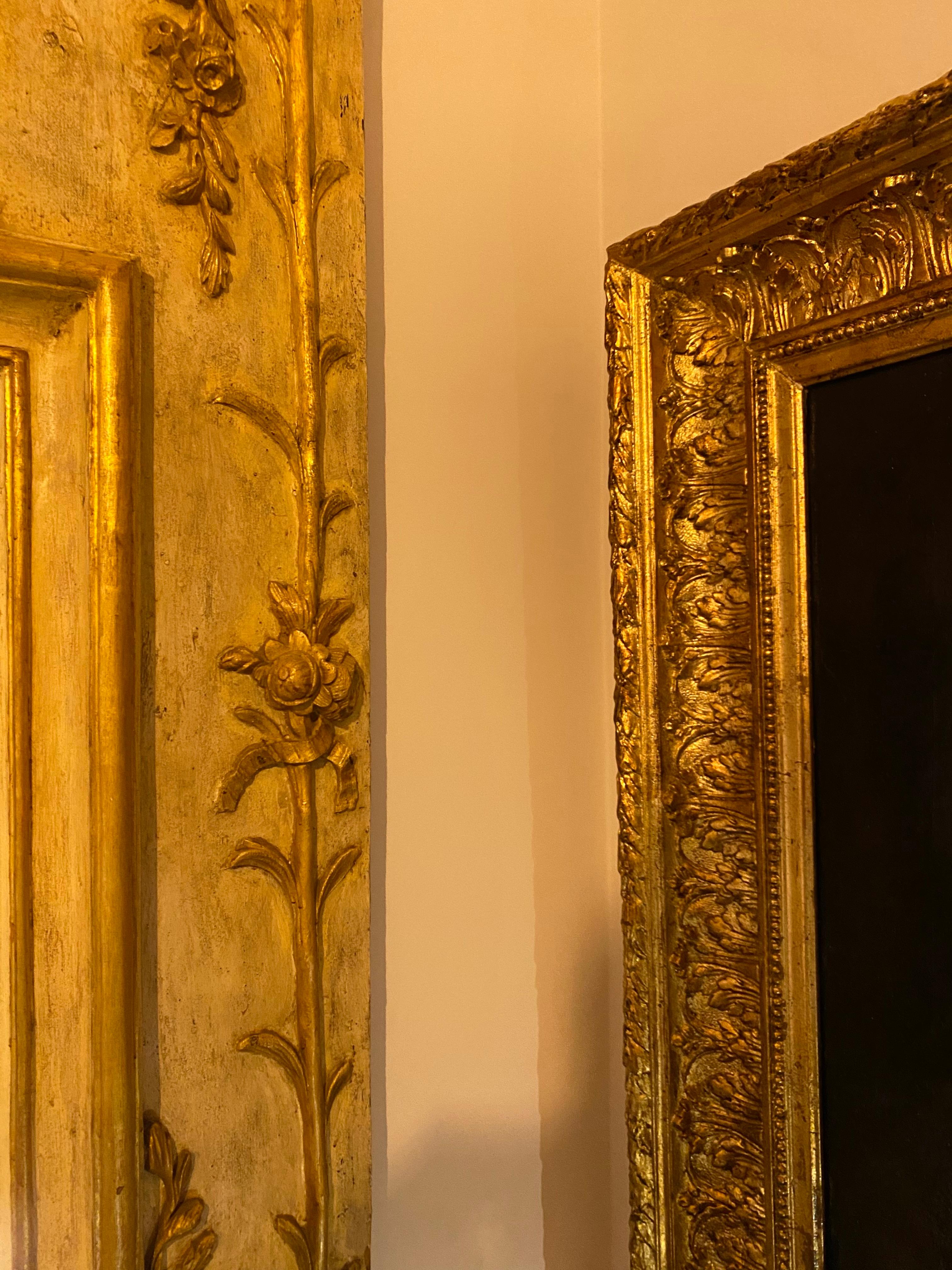 Trumeau, console en bois peint en blanc et or de la reine Mary I en vente 3