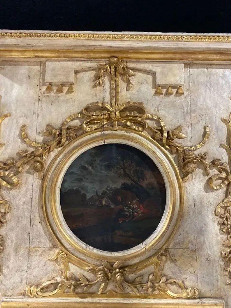 Portugais Trumeau, console en bois peint en blanc et or de la reine Mary I en vente