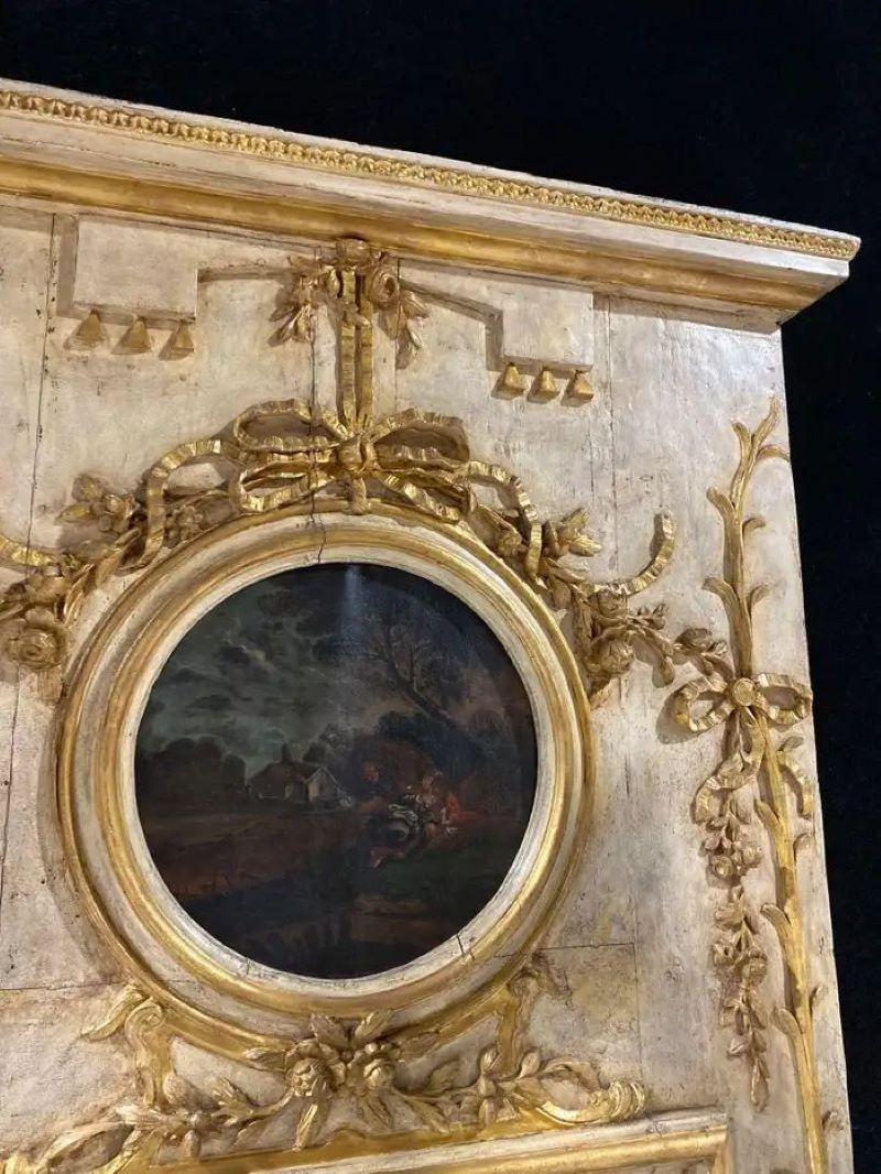 Trumeau, console en bois peint en blanc et or de la reine Mary I Bon état - En vente à Lisboa, PT