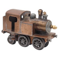 TRENCH ART 1930 Art-Deco European Train Desk Petrolfeuerzeug aus Kupfer und Bronze, TRENCH ART