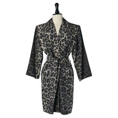 Trench-coat with animal print and belt Jean-Louis Scherrer Boutique 