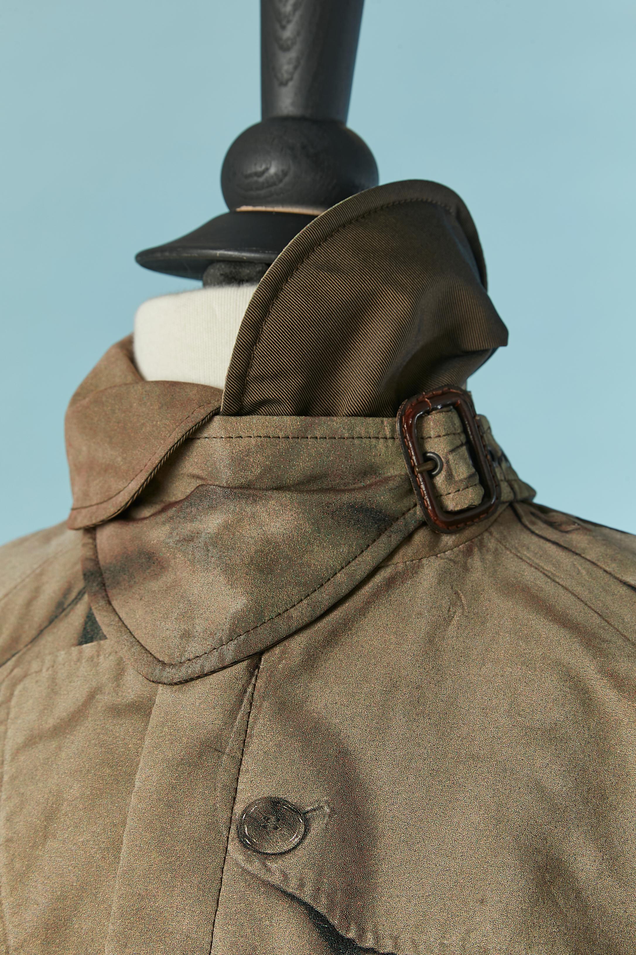Marrone Trench con stampa Trompe l'Oeil su Jean Paul Gaultier Jeans in vendita