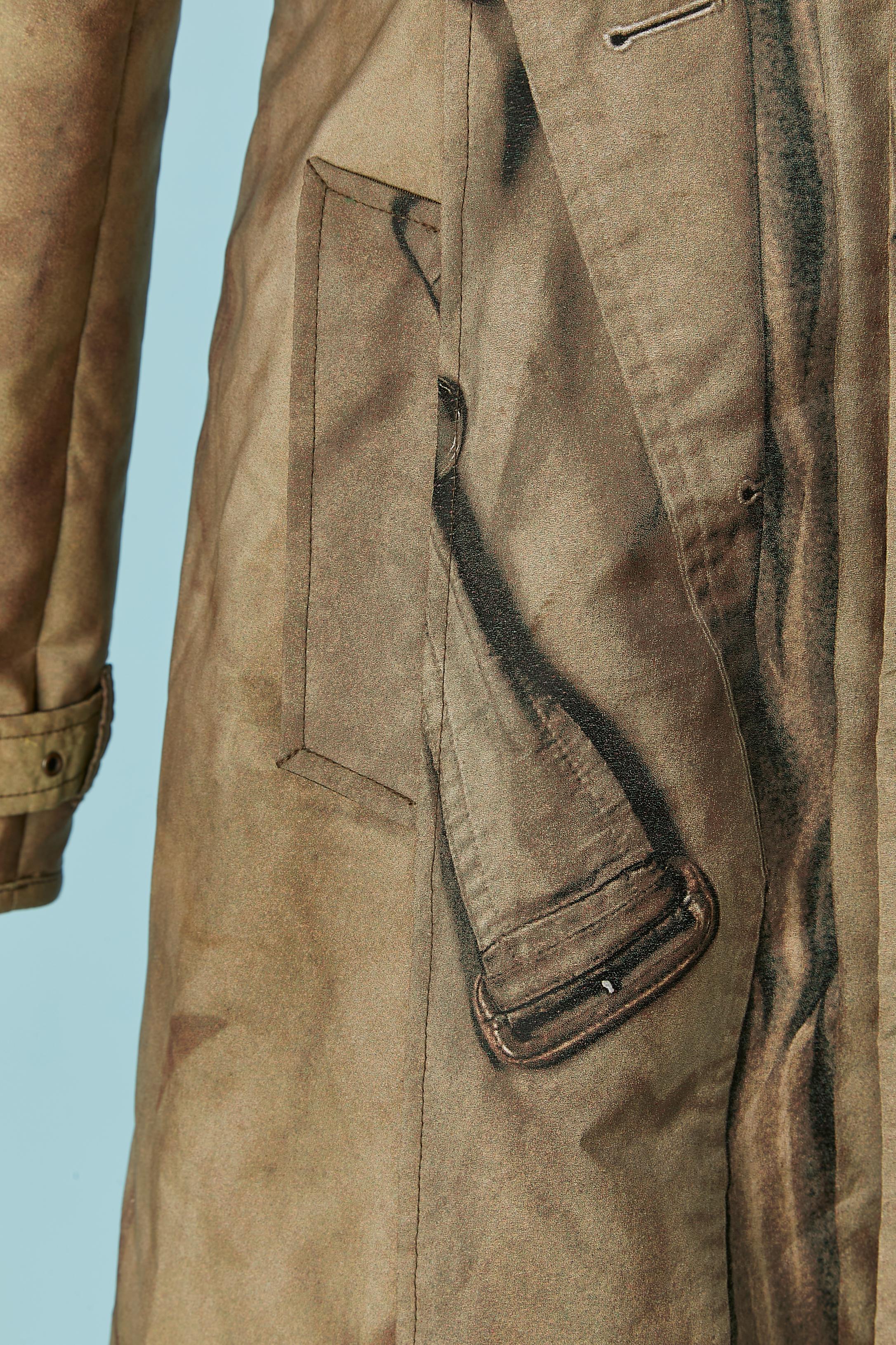 Trench con stampa Trompe l'Oeil su Jean Paul Gaultier Jeans In condizioni ottime in vendita a Saint-Ouen-Sur-Seine, FR