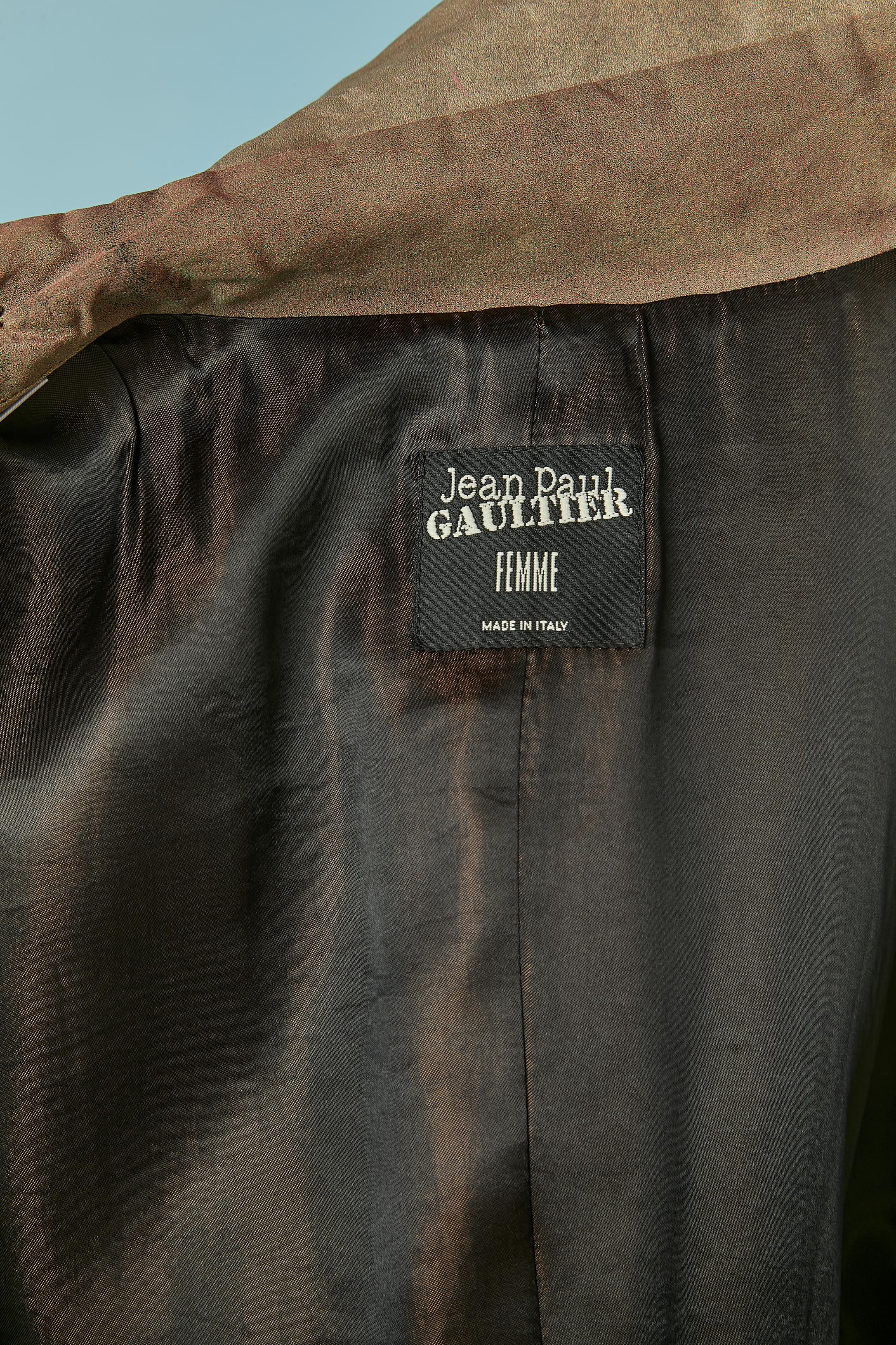 Trench con stampa Trompe l'Oeil su Jean Paul Gaultier Jeans in vendita 3