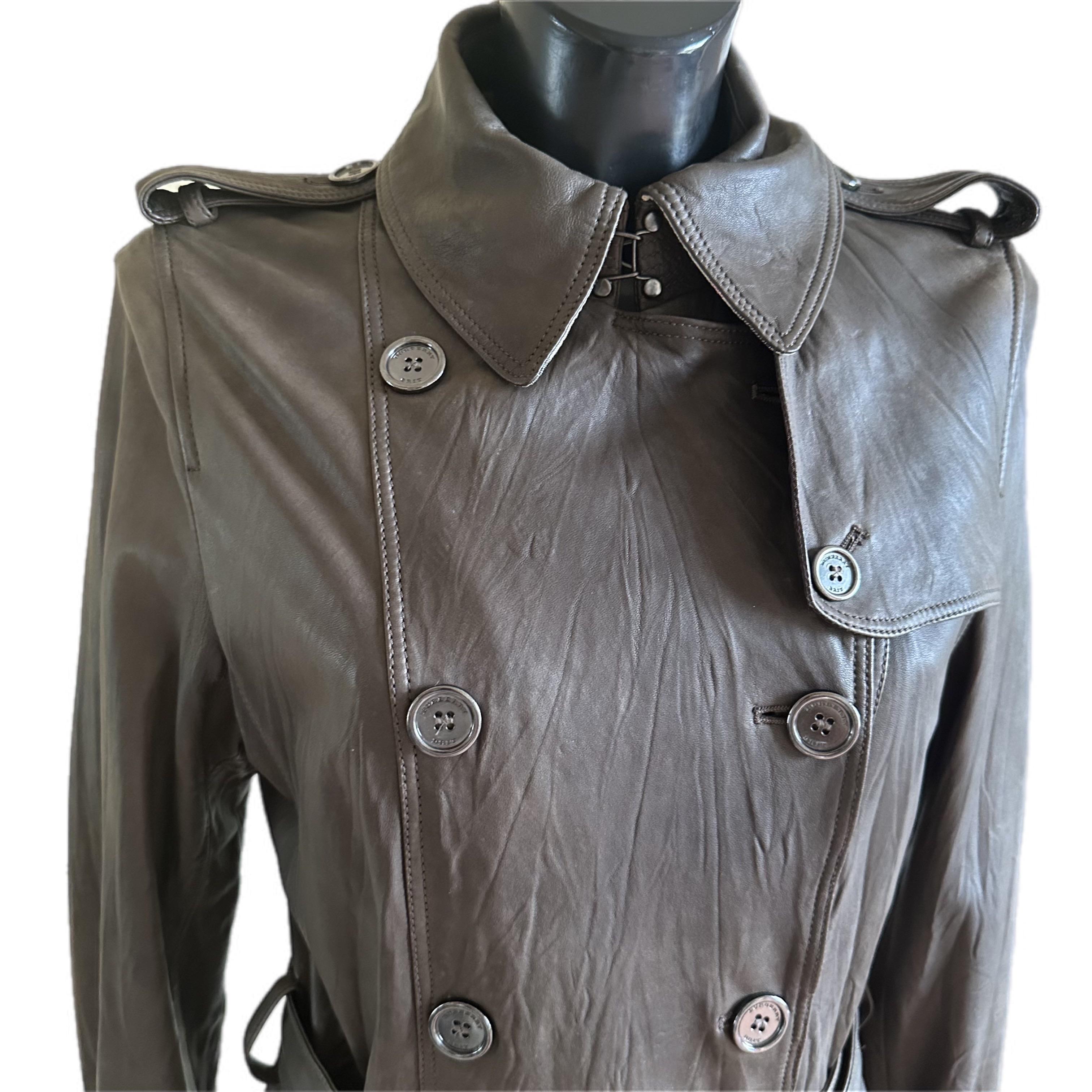 Trench in pelle Burberry  In Good Condition In Basaluzzo, IT