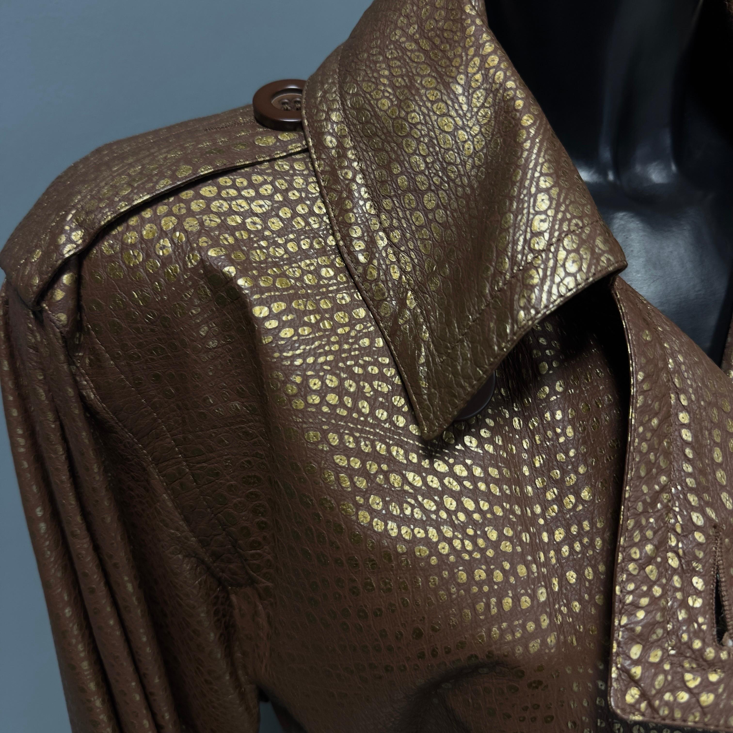 Trench in Pelle Yves Saint Laurent Rive Gauche  anni80 in ottime condizioni For Sale 2
