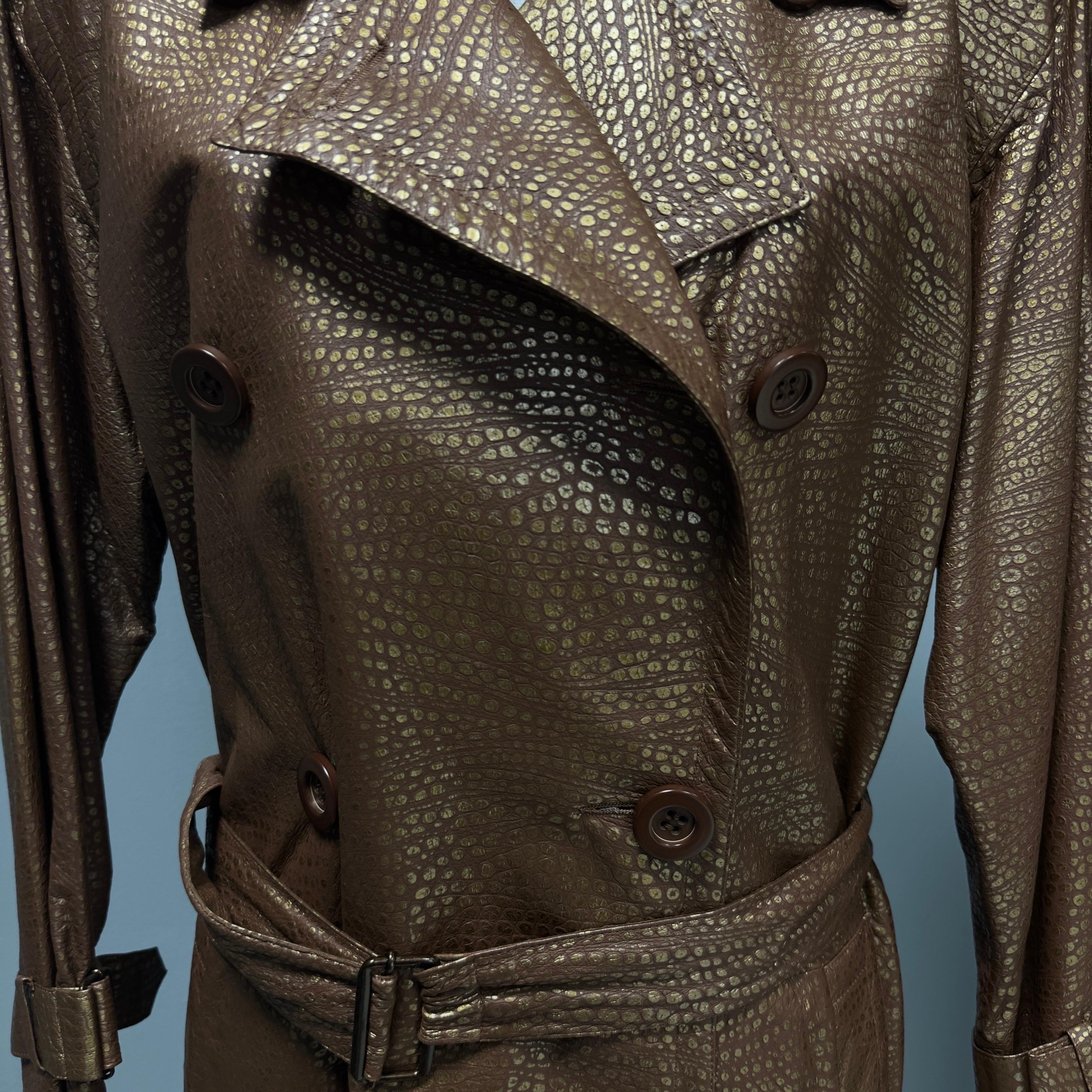 Trench in Pelle Yves Saint Laurent Rive Gauche  anni80 in ottime condizioni For Sale 3