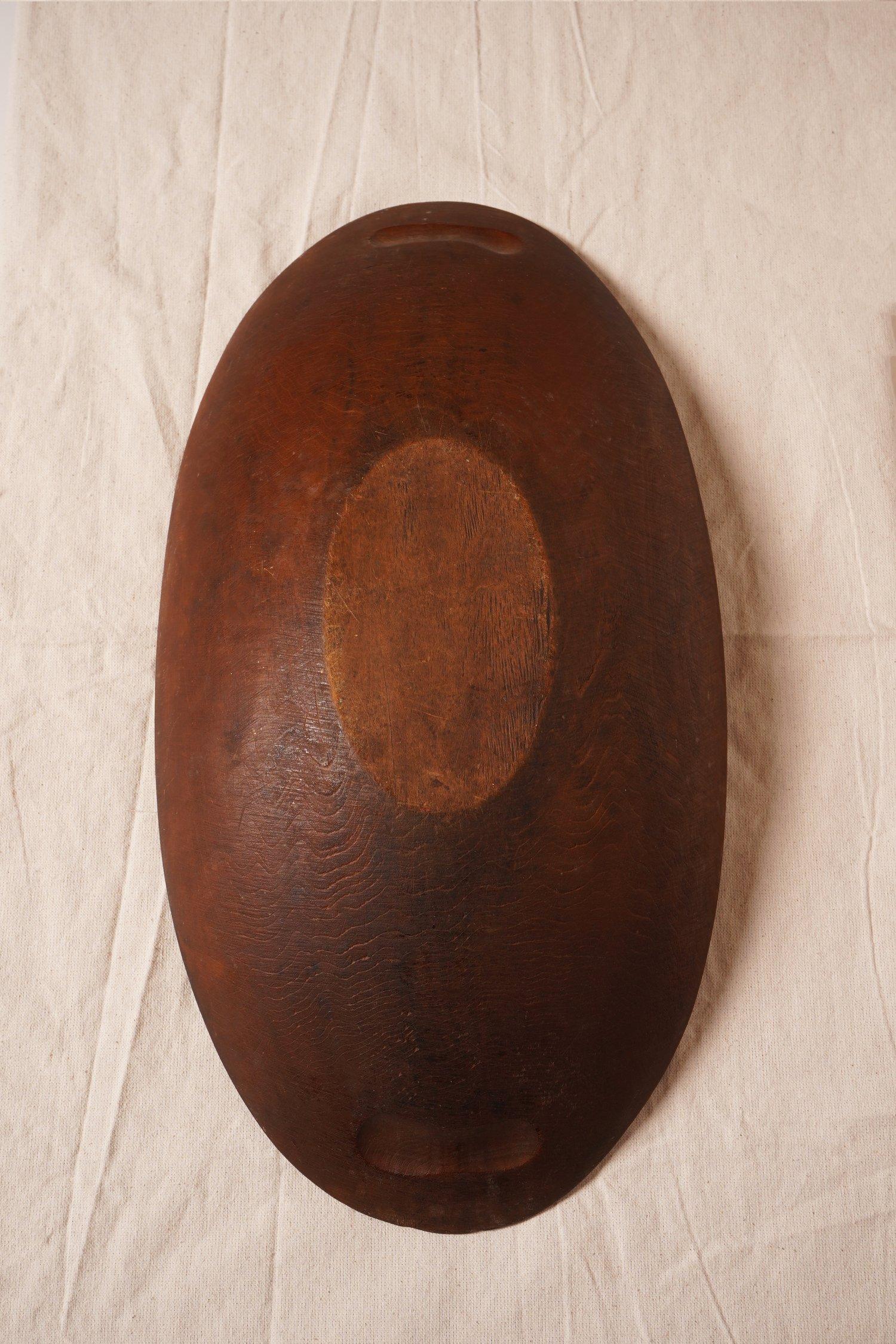 wooden oval bowl