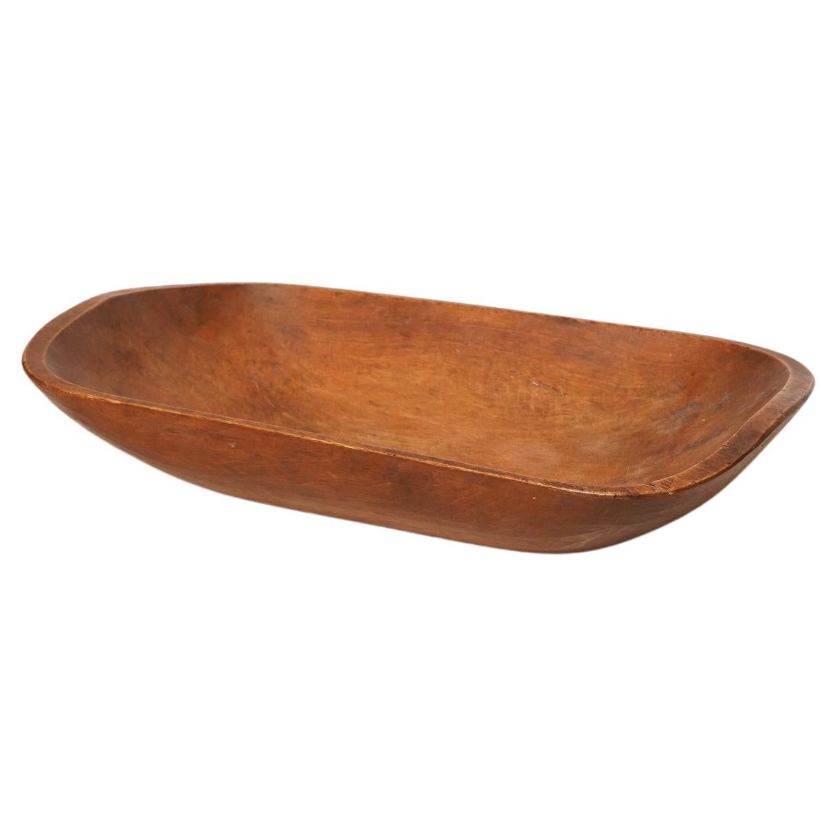 Trencher Rectangular Wooden Dough Bowl