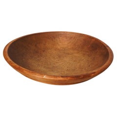 Used Trencher Round Wooden Dough Bowl