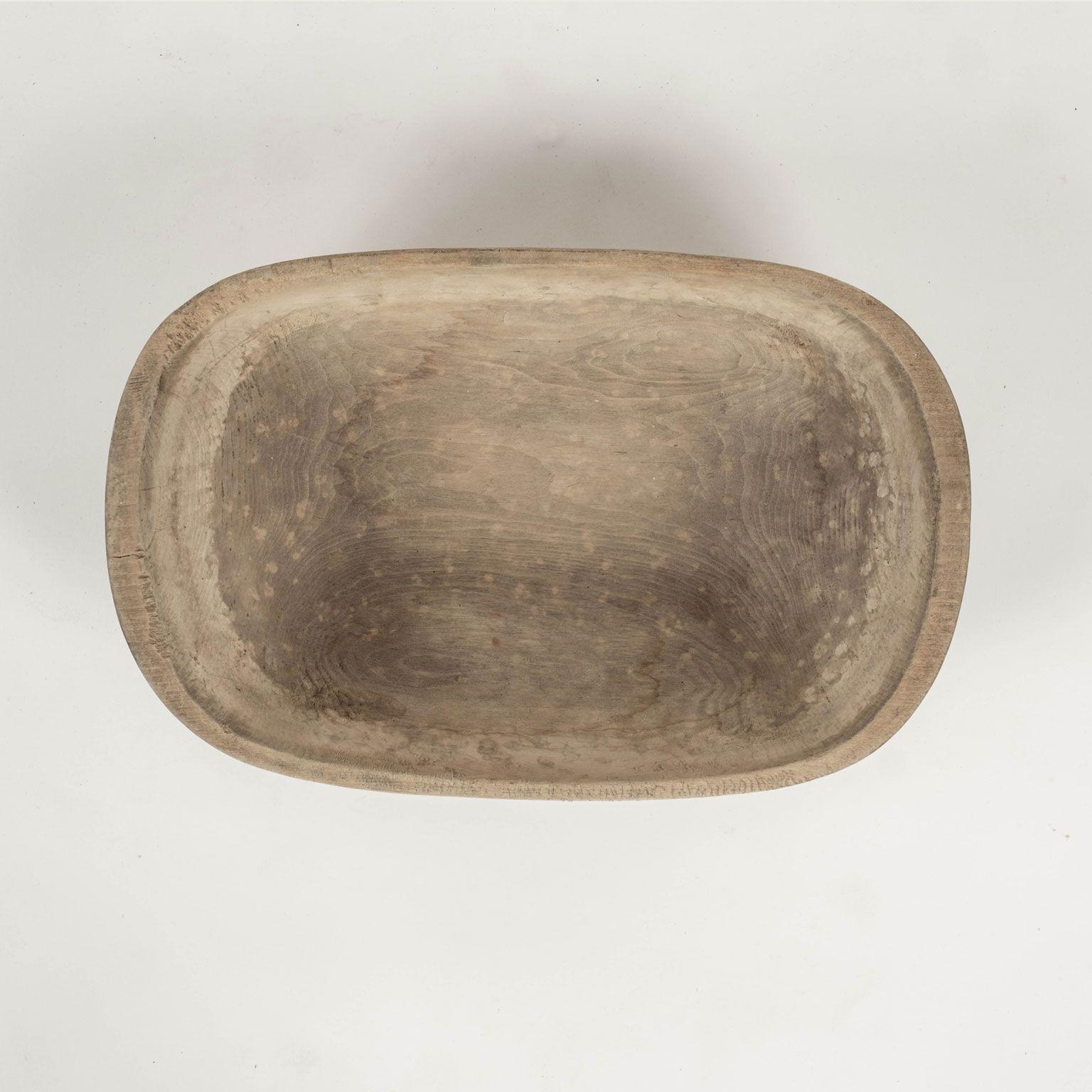 Early 19th Century Trencher-Shaped Rustic Swedish Dug Out Bowl For Sale