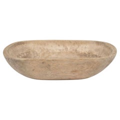Antique Trencher-Shaped Rustic Swedish Dug Out Bowl