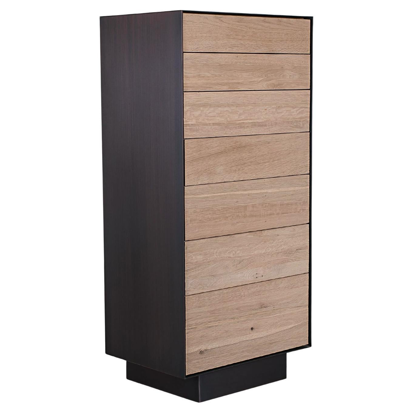 Trendy Oak Chest of Drawers For Sale