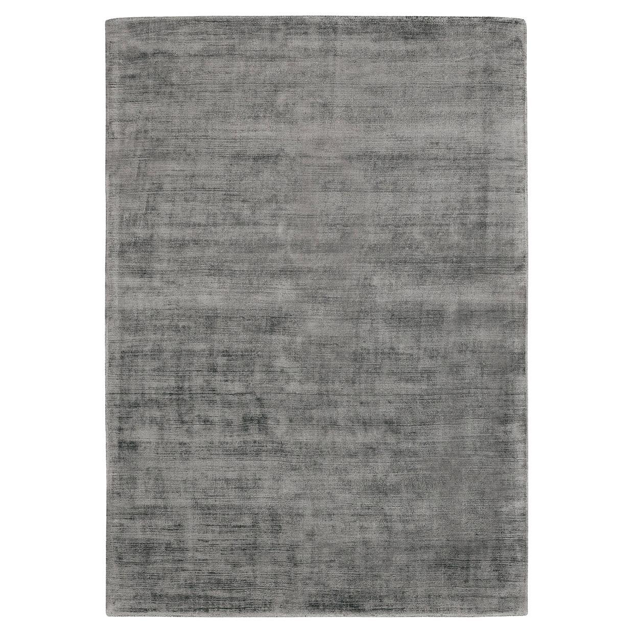 Trendiger glänzender grauer Teppich im Angebot