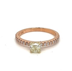 Trendy Yellow & Rose Diamonds Ring in 14 Karat Gold
