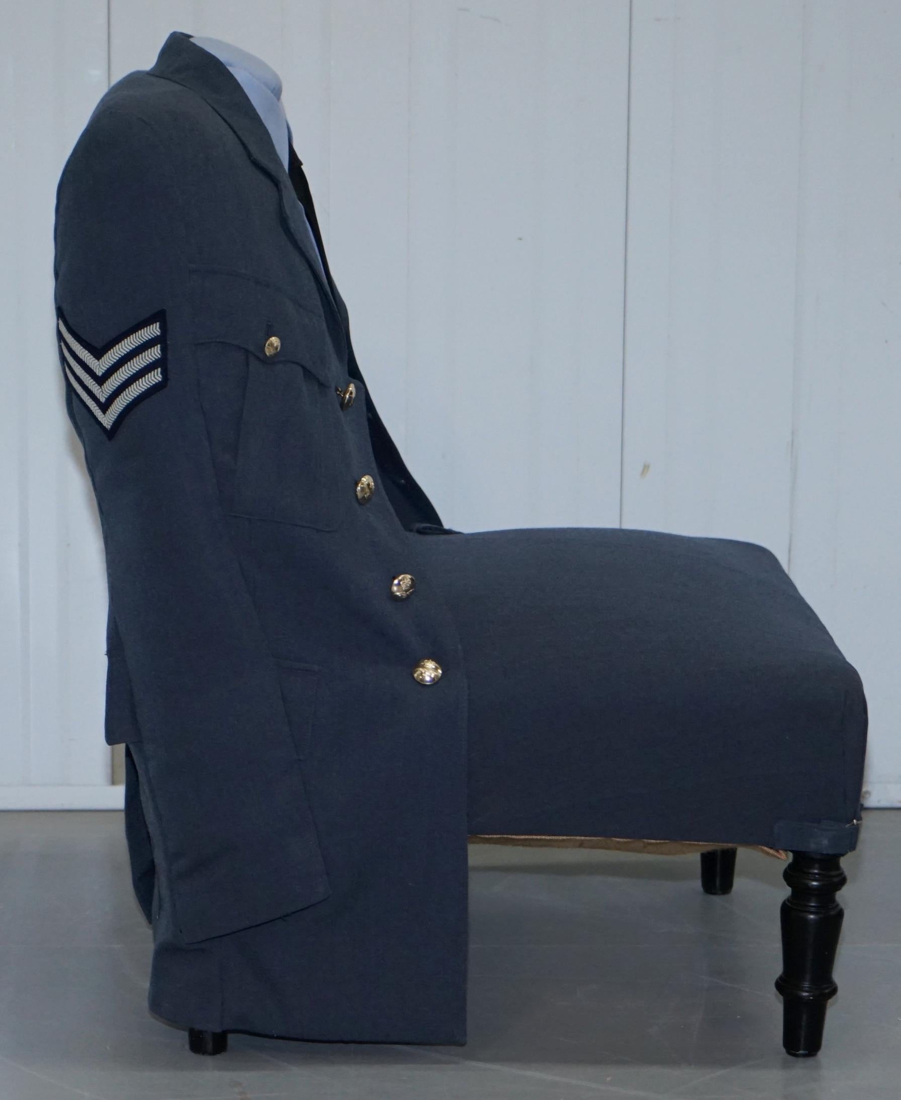 Treniq the Royal Air Force RAF Uniform Armchair Rare Unique Find For Sale 4