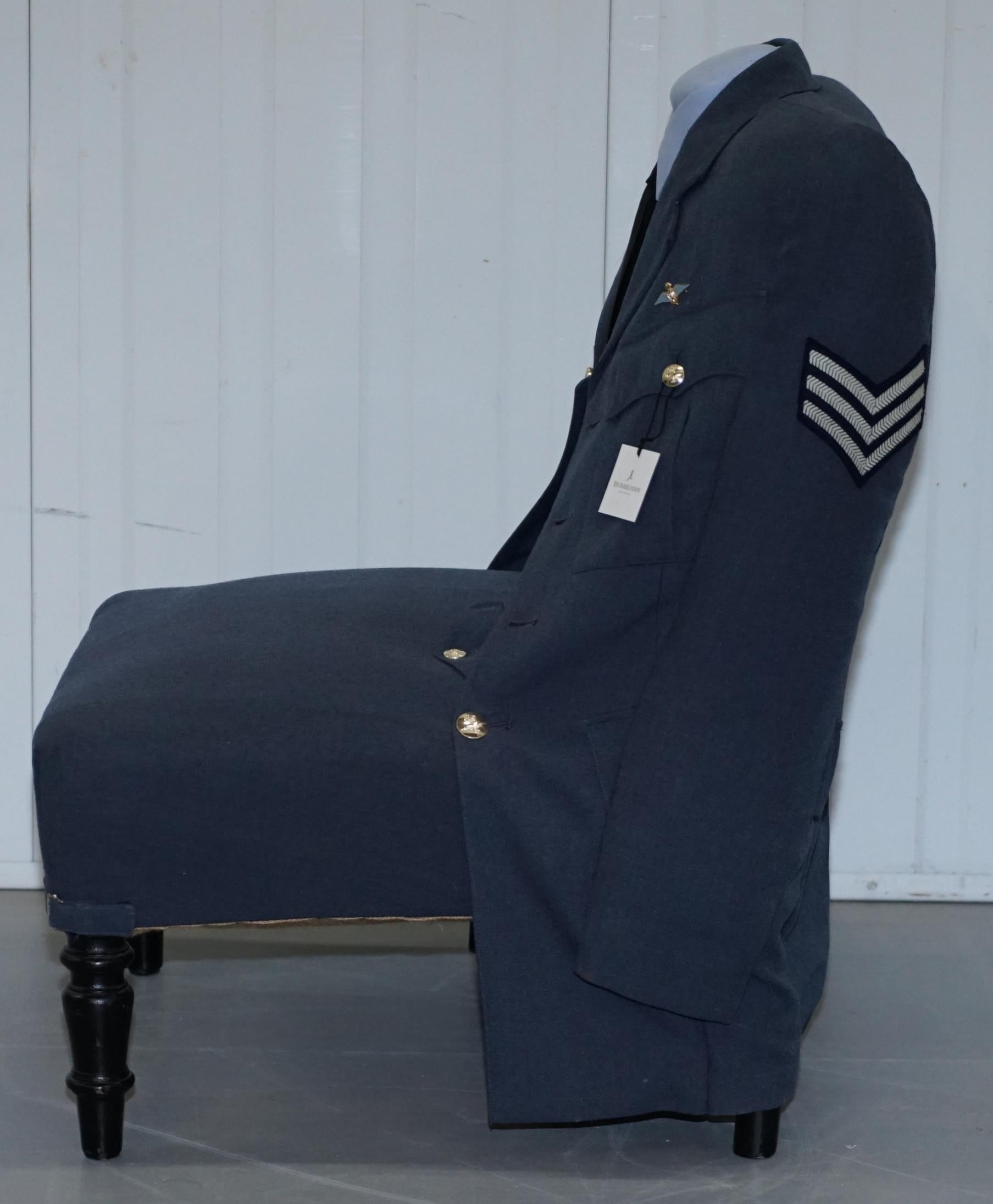 Treniq the Royal Air Force RAF Uniform Armchair Rare Unique Find For Sale 8