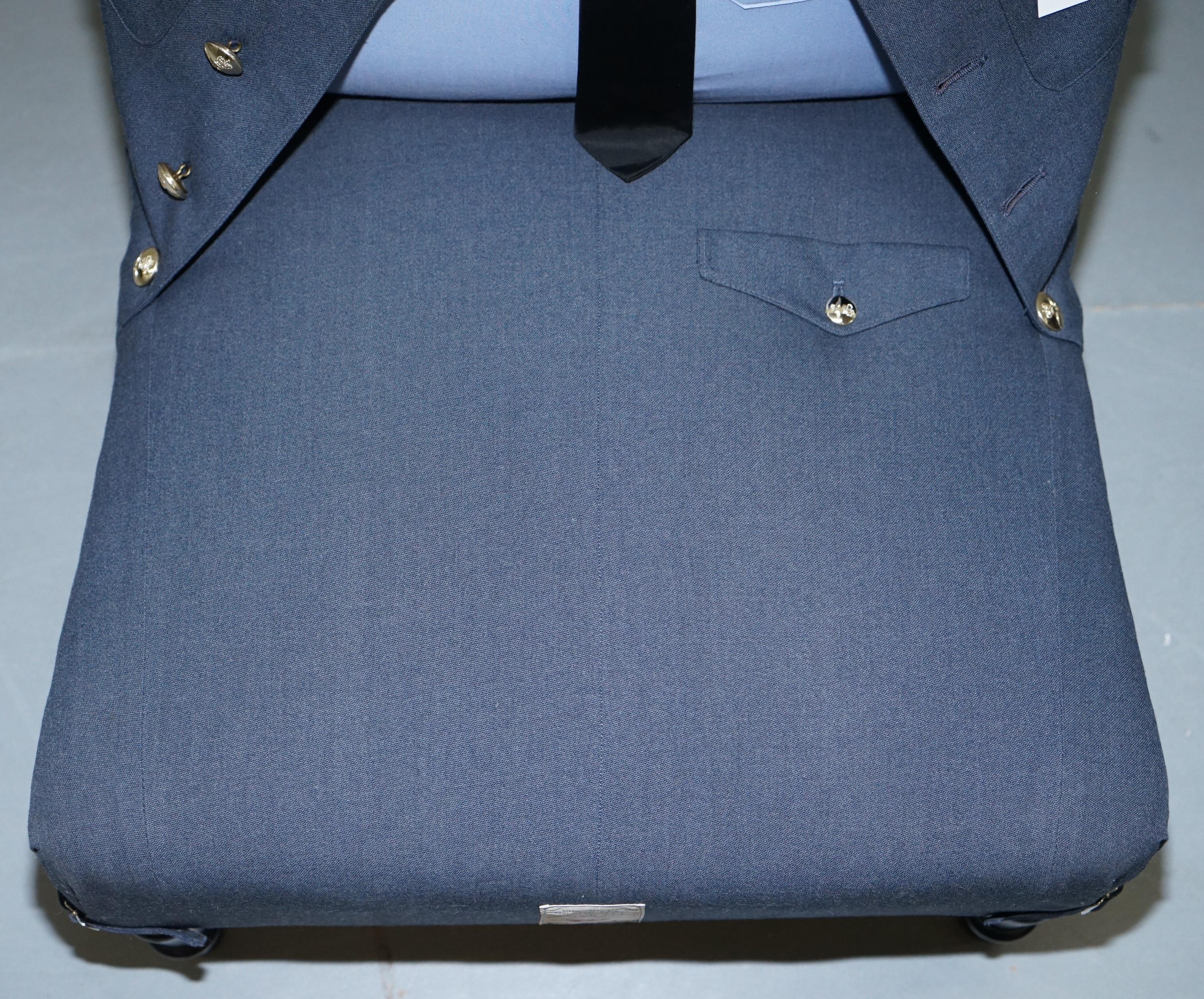 English Treniq the Royal Air Force RAF Uniform Armchair Rare Unique Find For Sale