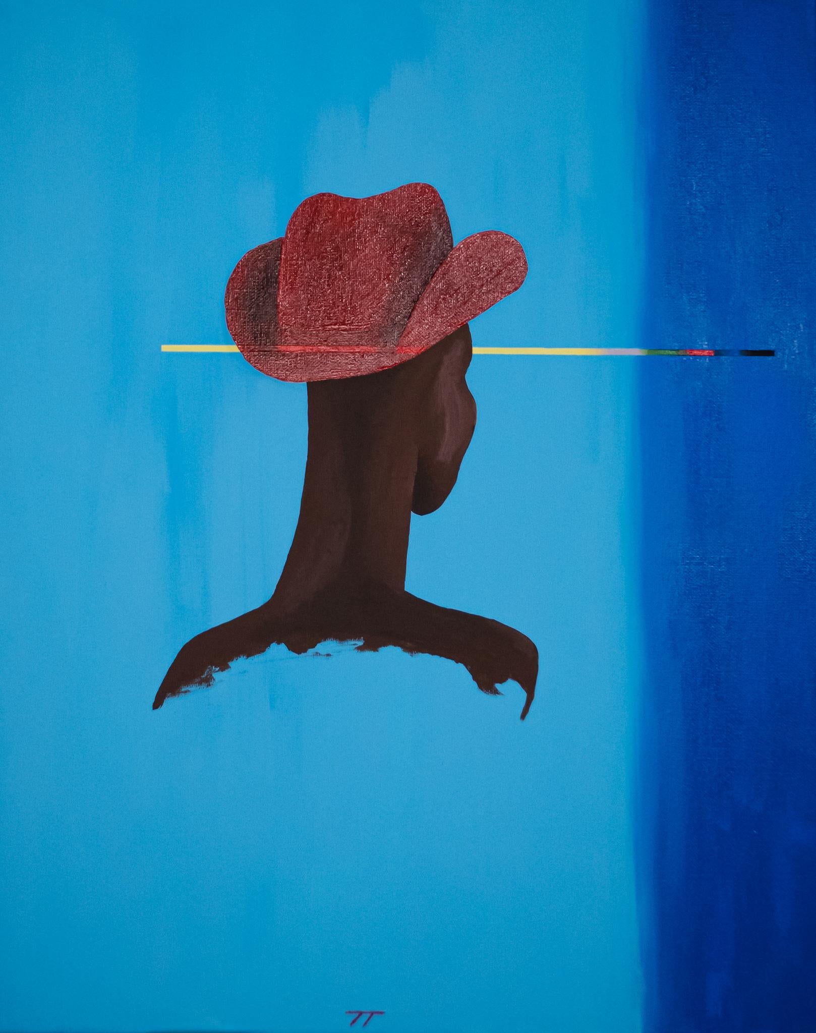 Figurative Painting Trenity Thomas - Looks right du cowboy